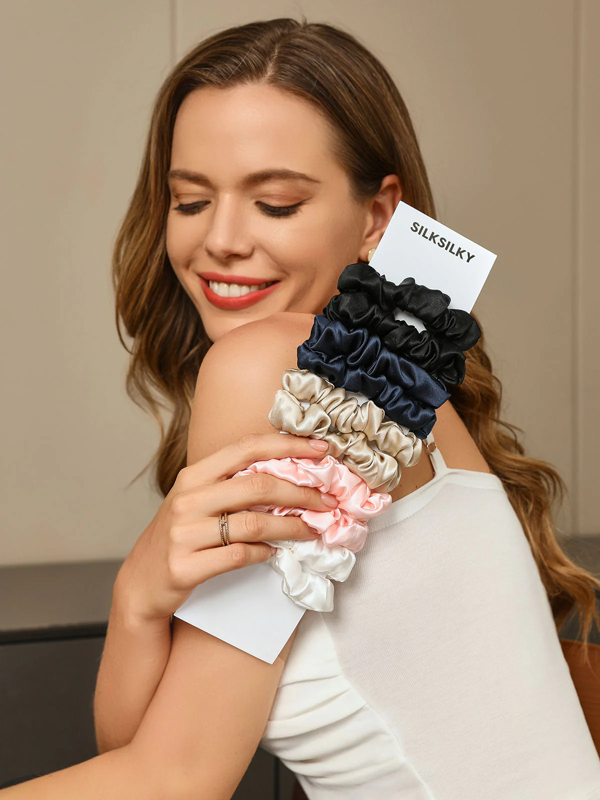 10Stuks Pure Zijde Klassieke Haar Scrunchies - 2cm - Image 3