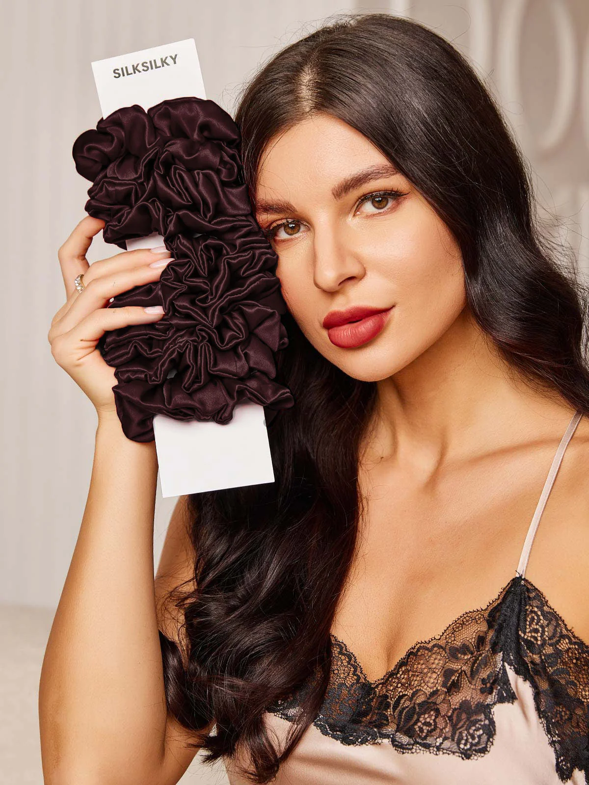 10Stuks Pure Zijde Klassieke Haar Scrunchies - 2cm - Image 8