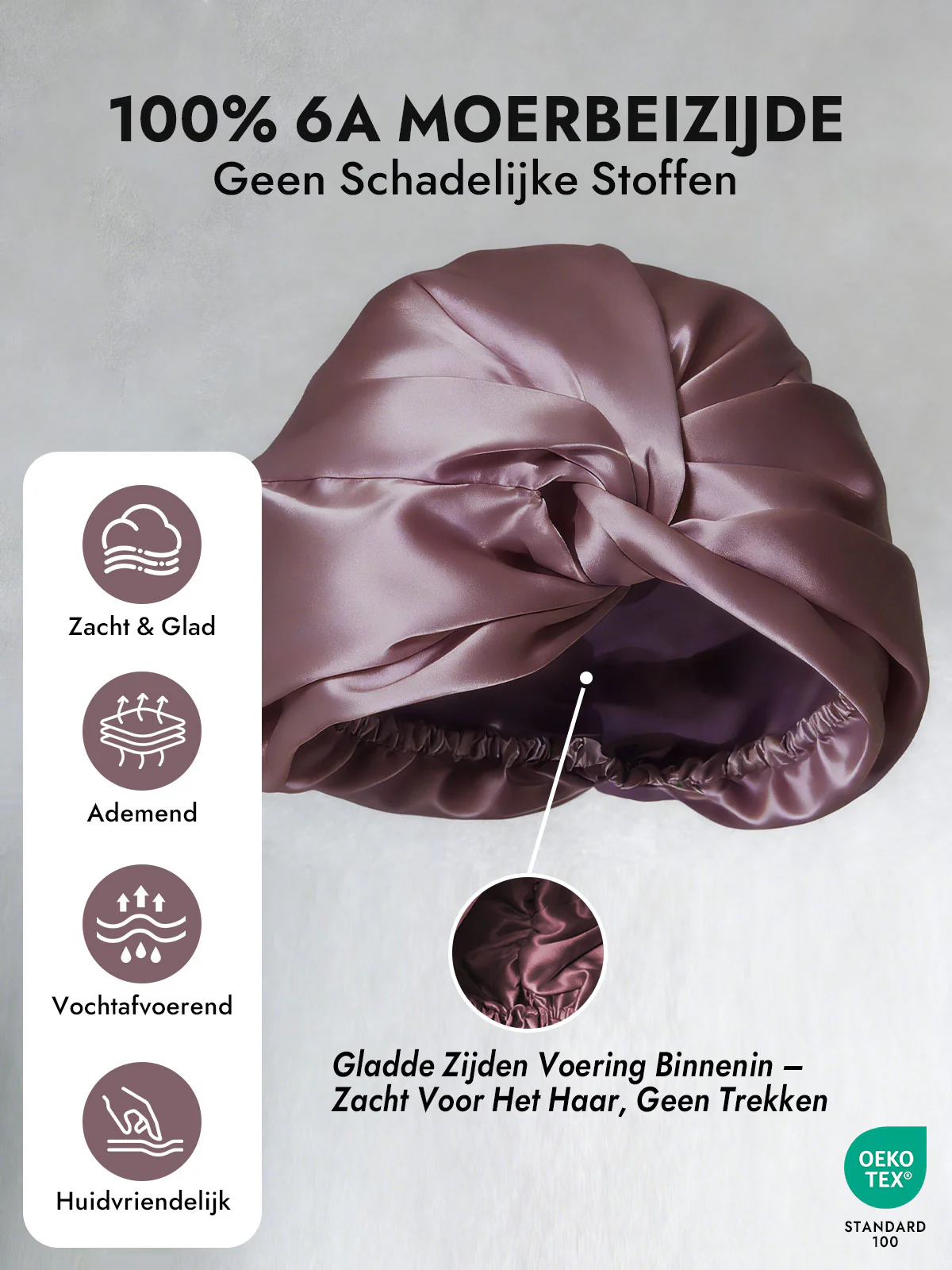 Pure Zijde Knoop-Voorkant Haarmuts - Image 11