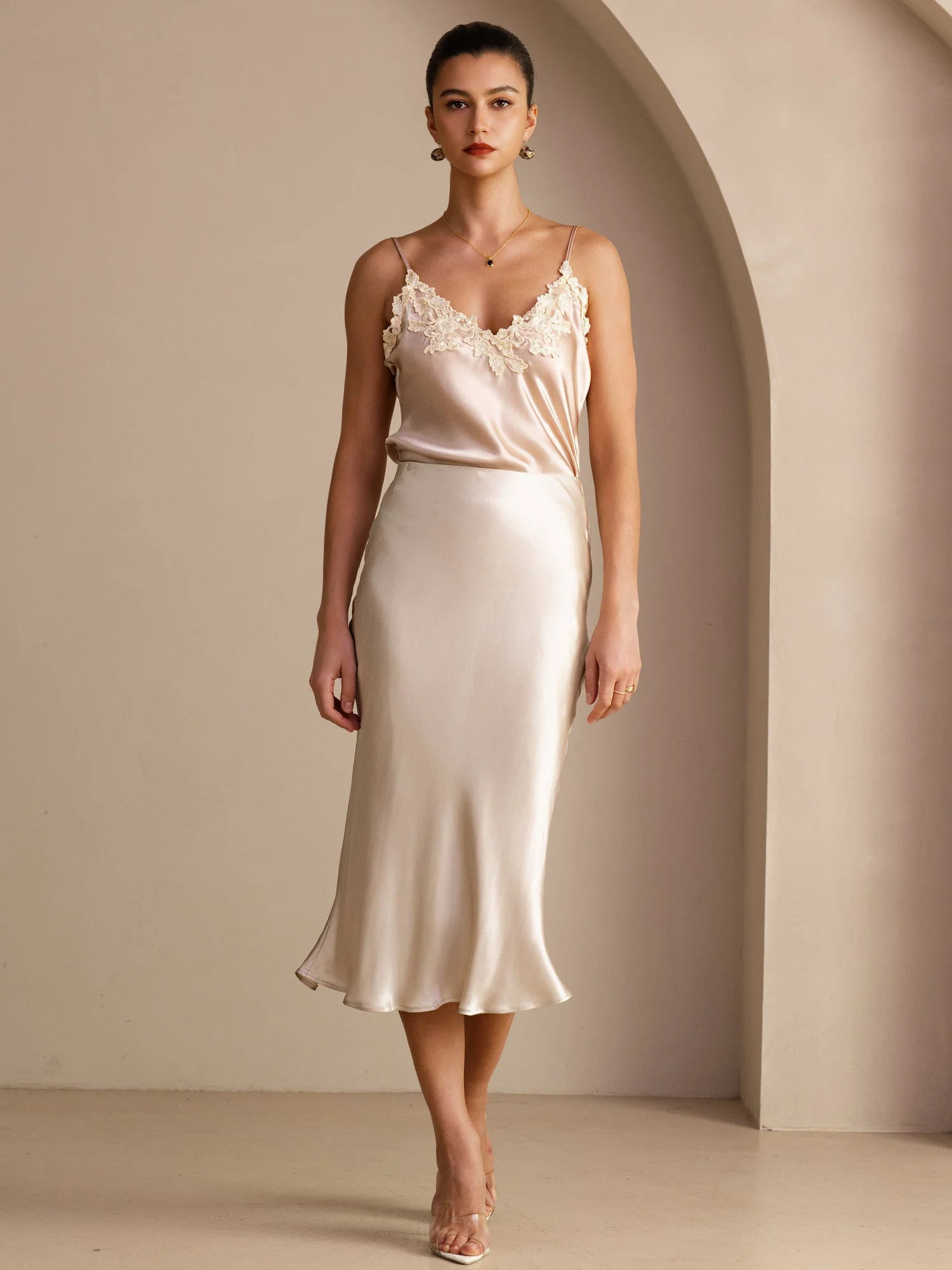 Eenvoudige Elegante Rok van Pure Zijde - Image 10