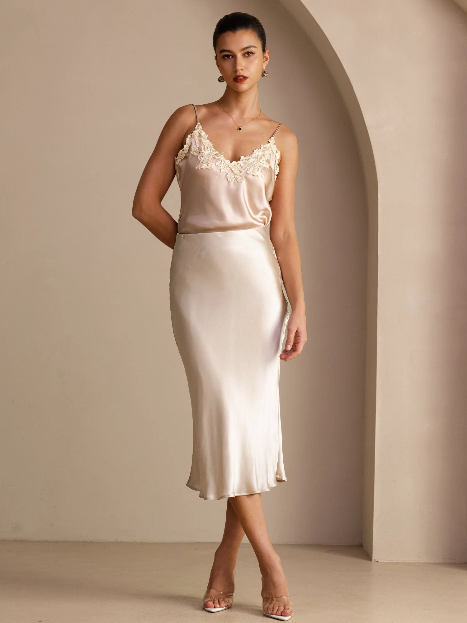 Eenvoudige Elegante Rok van Pure Zijde - Image 11
