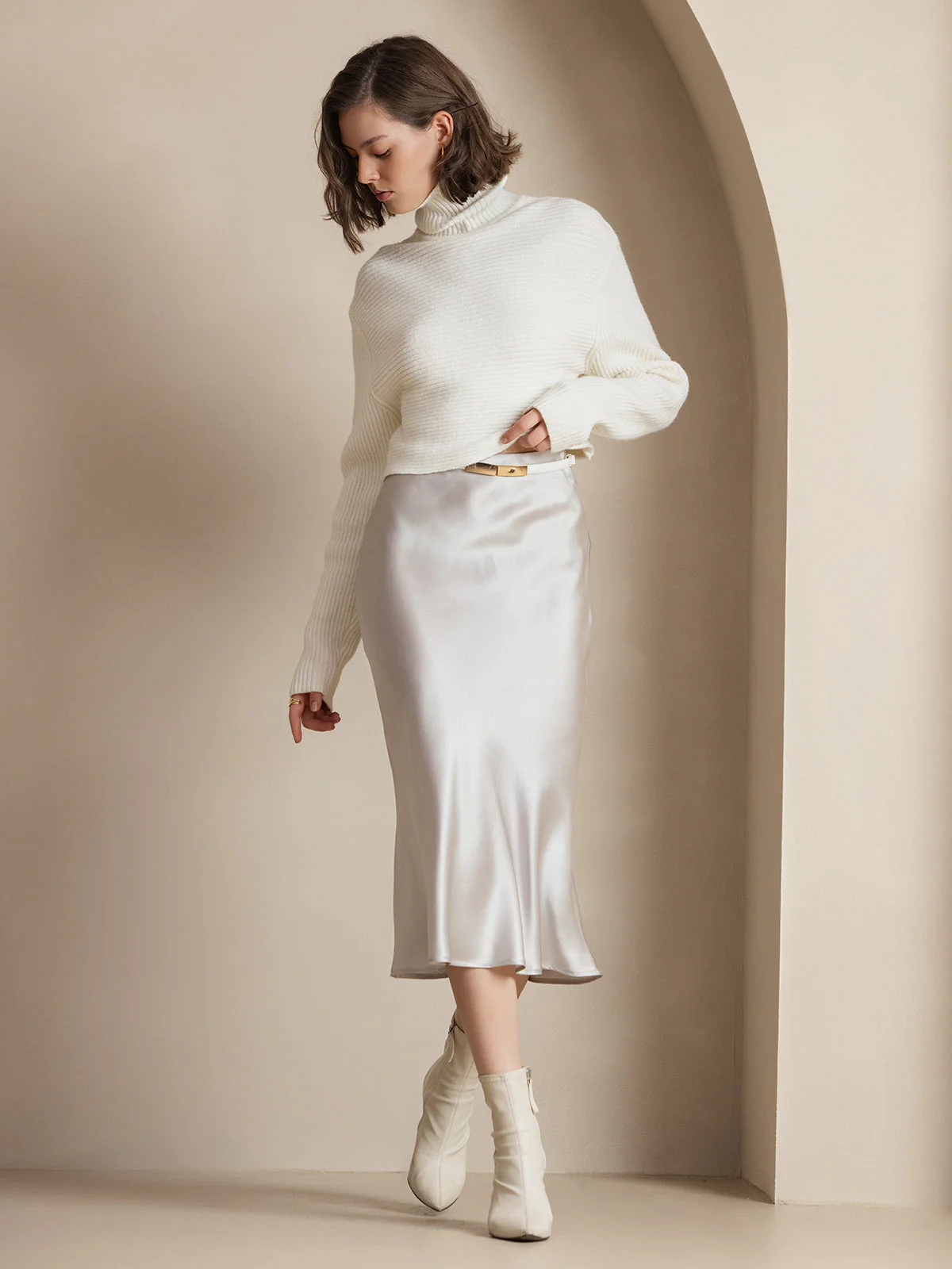 Eenvoudige Elegante Rok van Pure Zijde - Image 23