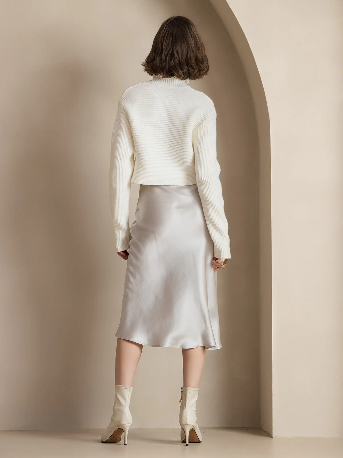 Eenvoudige Elegante Rok van Pure Zijde - Image 24