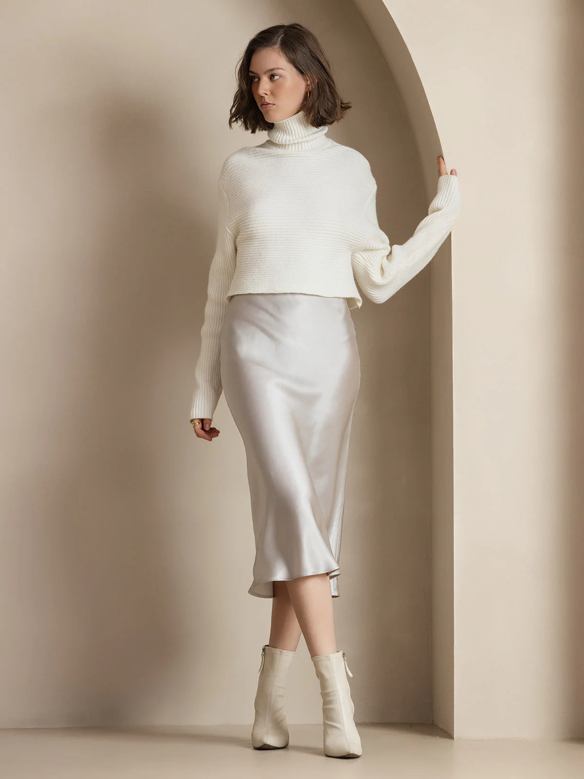 Eenvoudige Elegante Rok van Pure Zijde - Image 25