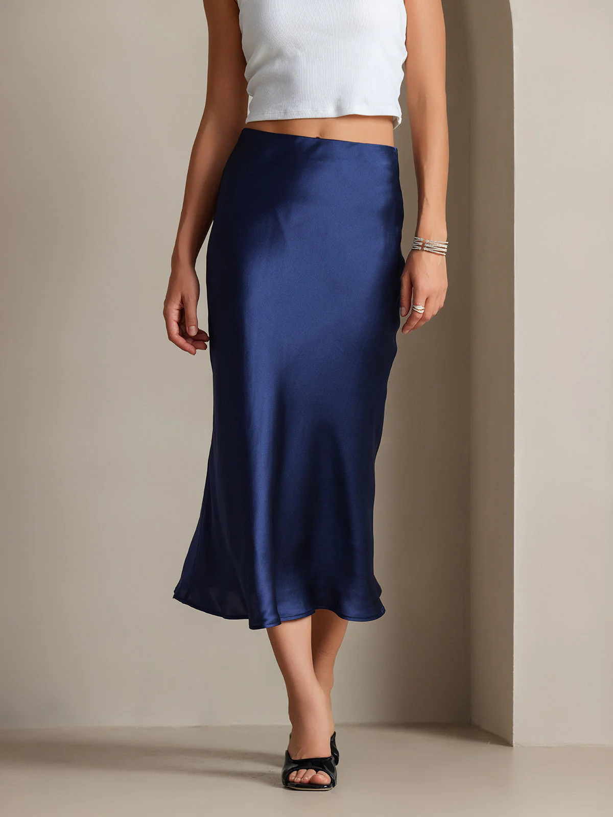 Eenvoudige Elegante Rok van Pure Zijde - Image 3