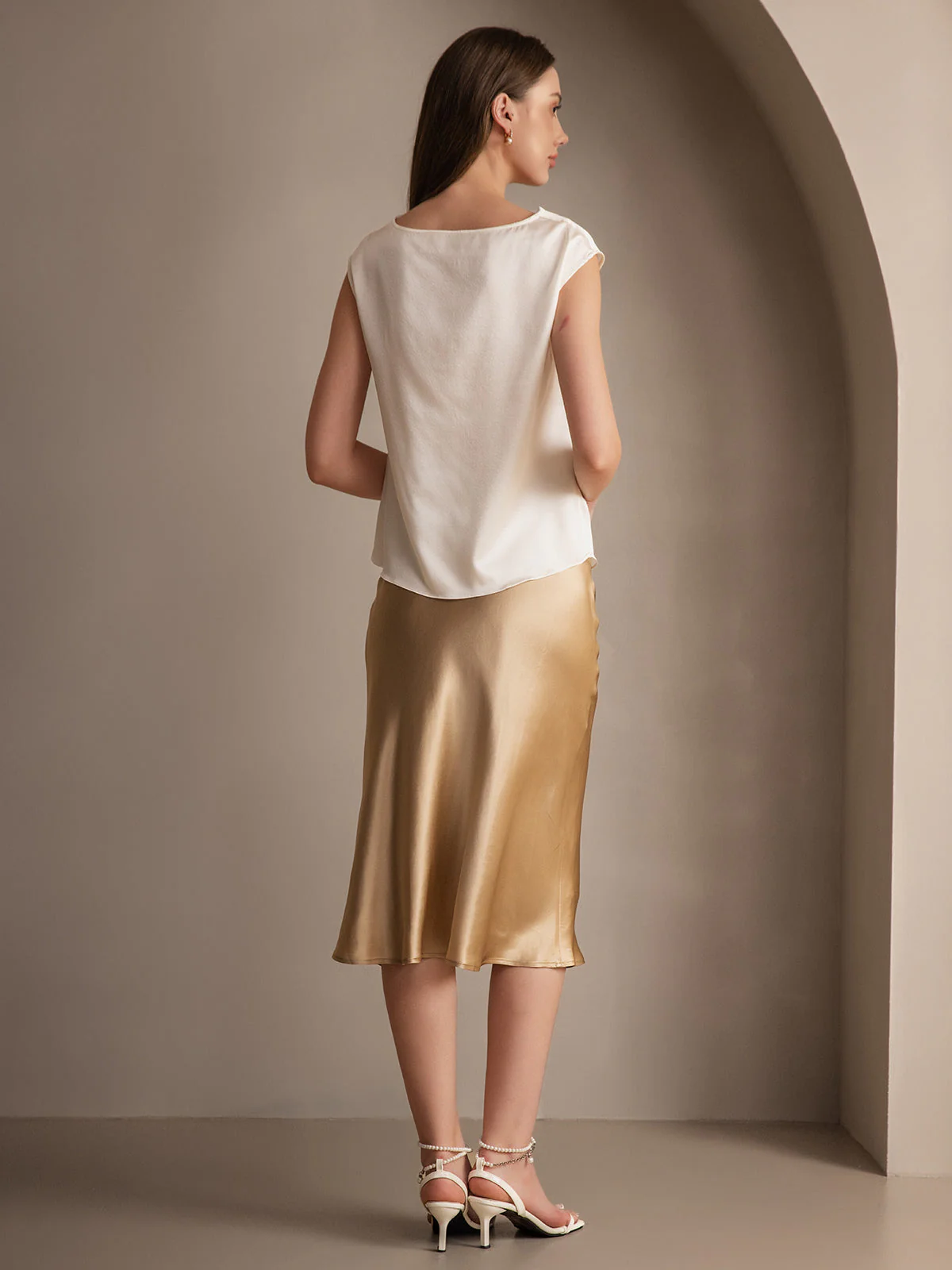 Eenvoudige Elegante Rok van Pure Zijde - Image 34
