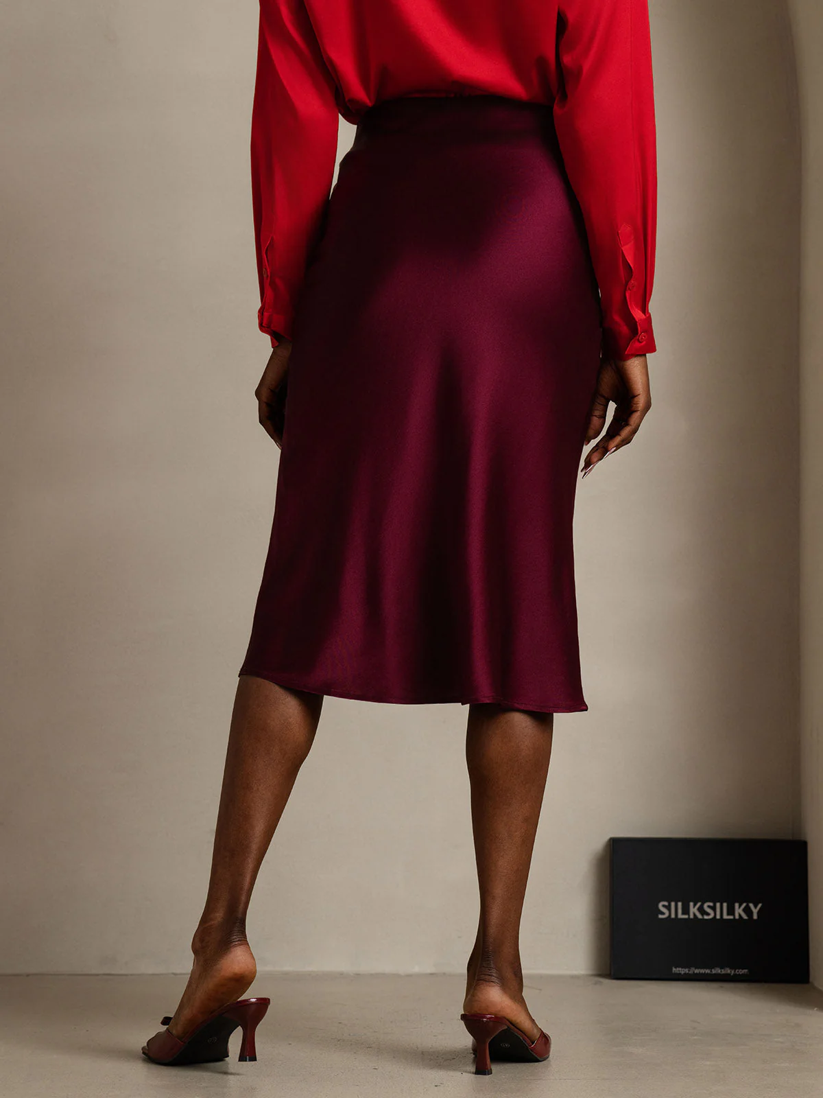 Eenvoudige Elegante Rok van Pure Zijde - Image 38