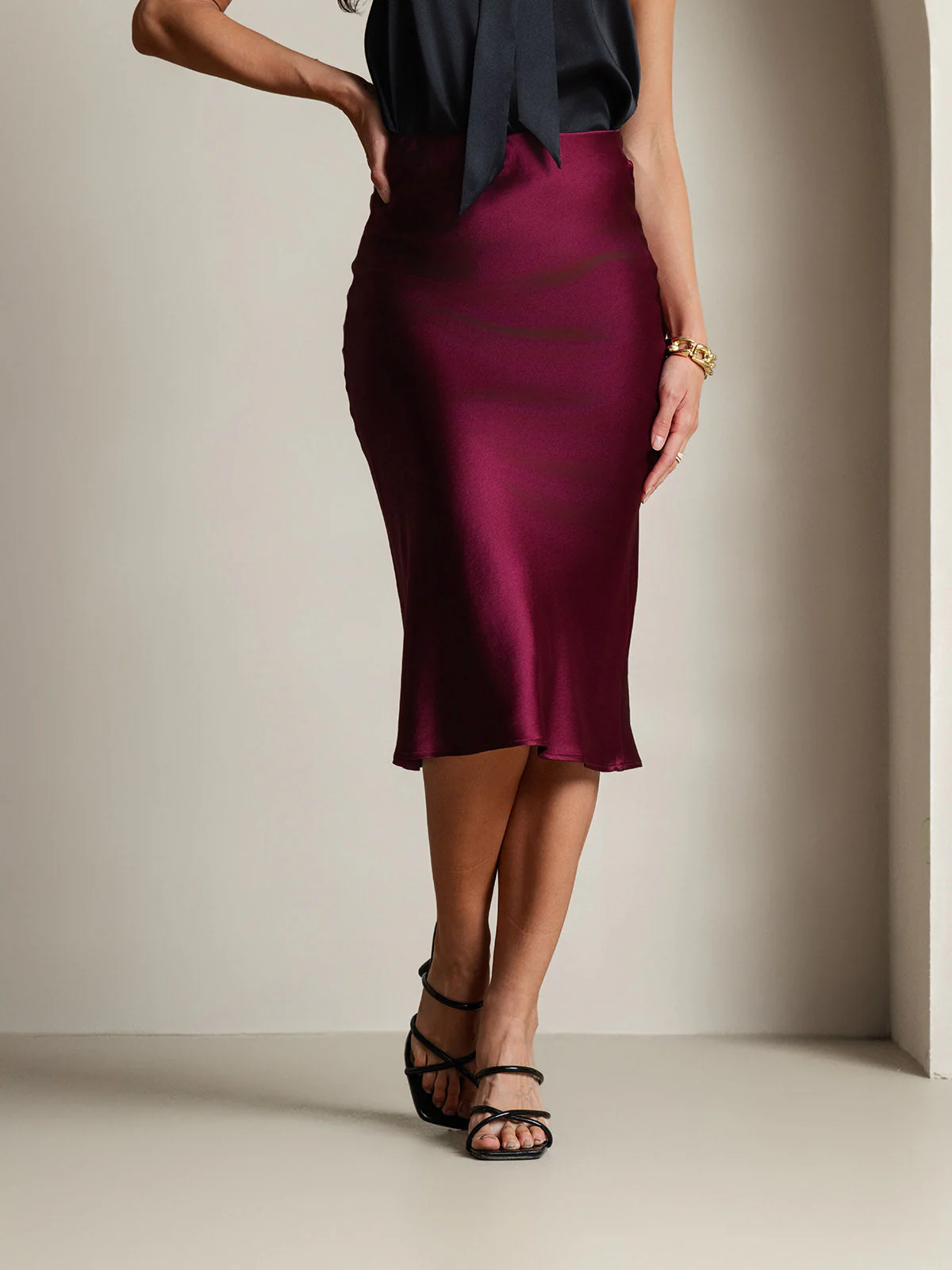 Eenvoudige Elegante Rok van Pure Zijde - Image 40