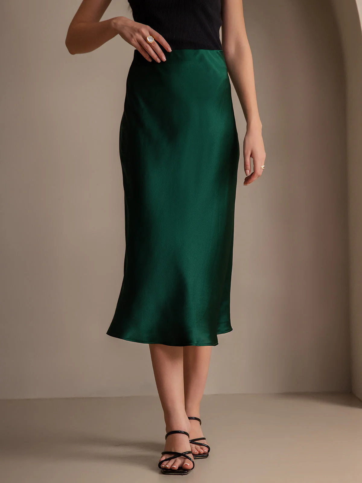 Eenvoudige Elegante Rok van Pure Zijde - Image 44