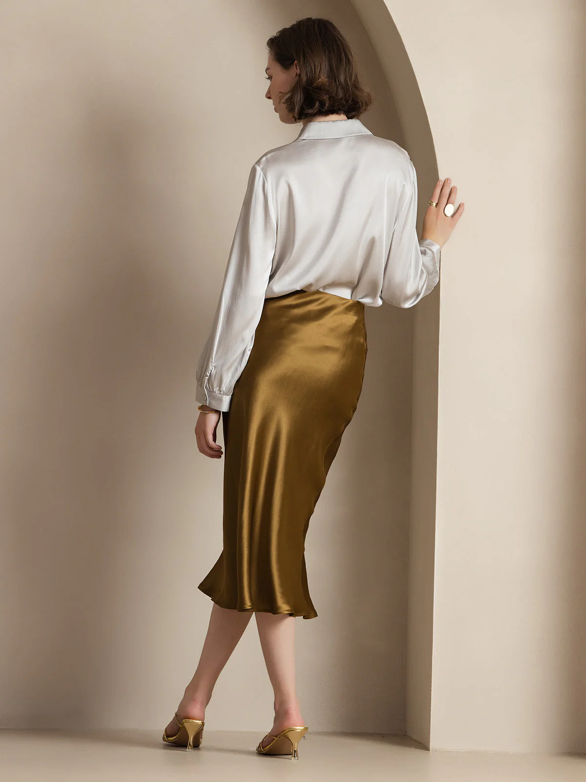 Eenvoudige Elegante Rok van Pure Zijde - Image 52