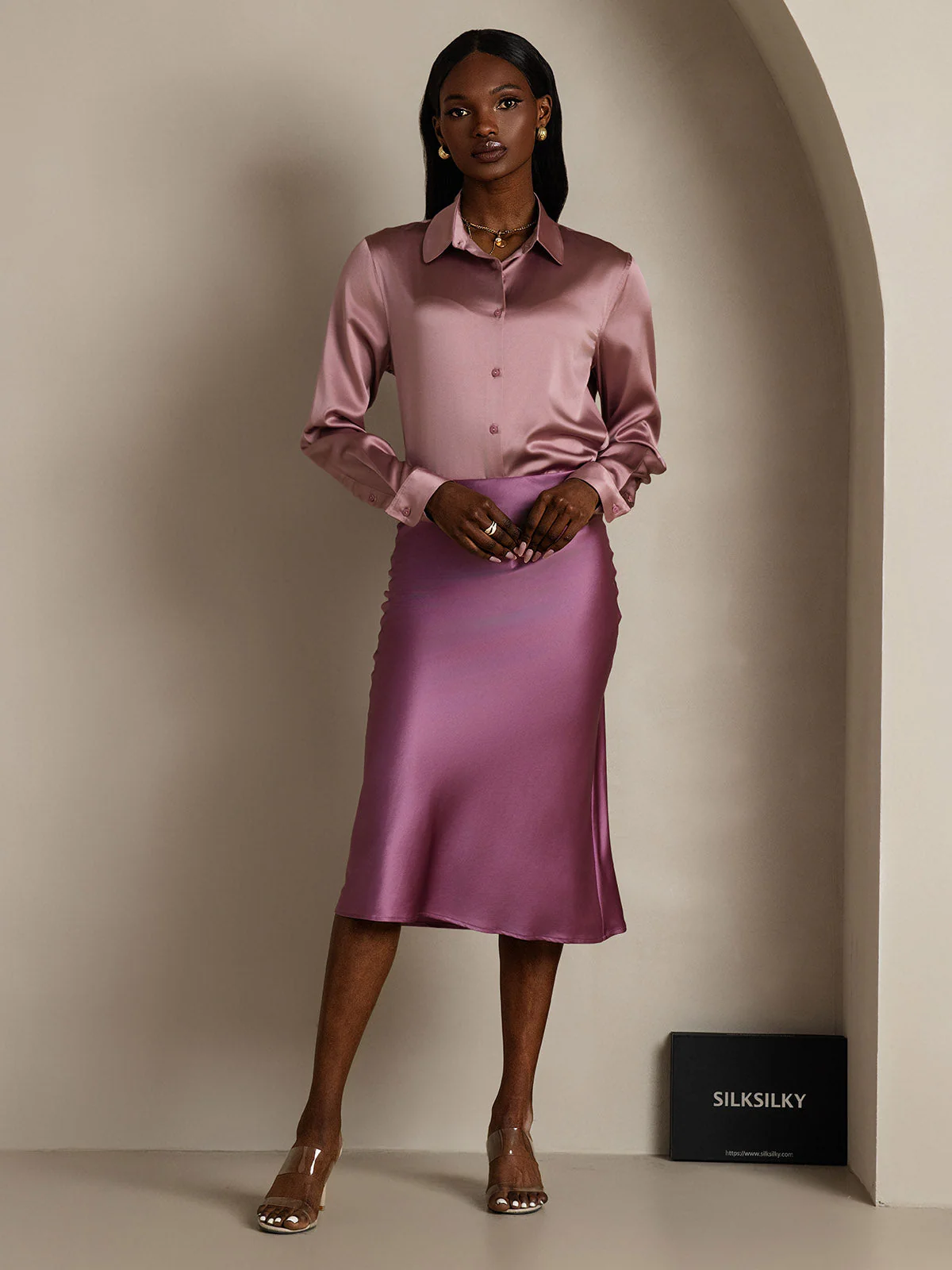 Eenvoudige Elegante Rok van Pure Zijde - Image 71