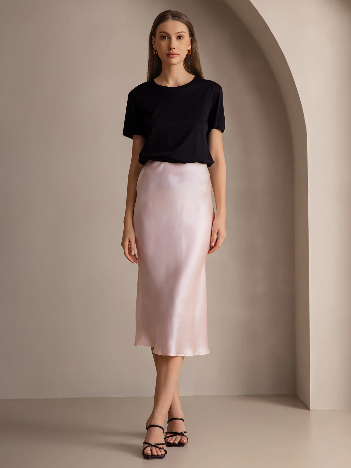 Eenvoudige Elegante Rok van Pure Zijde - Image 74