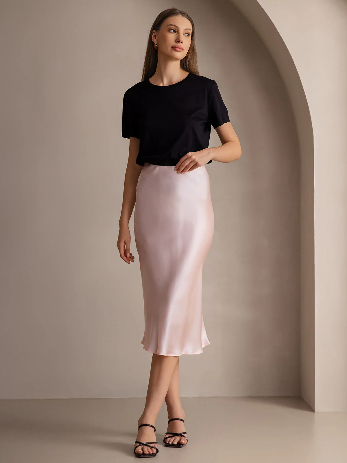 Eenvoudige Elegante Rok van Pure Zijde - Image 80