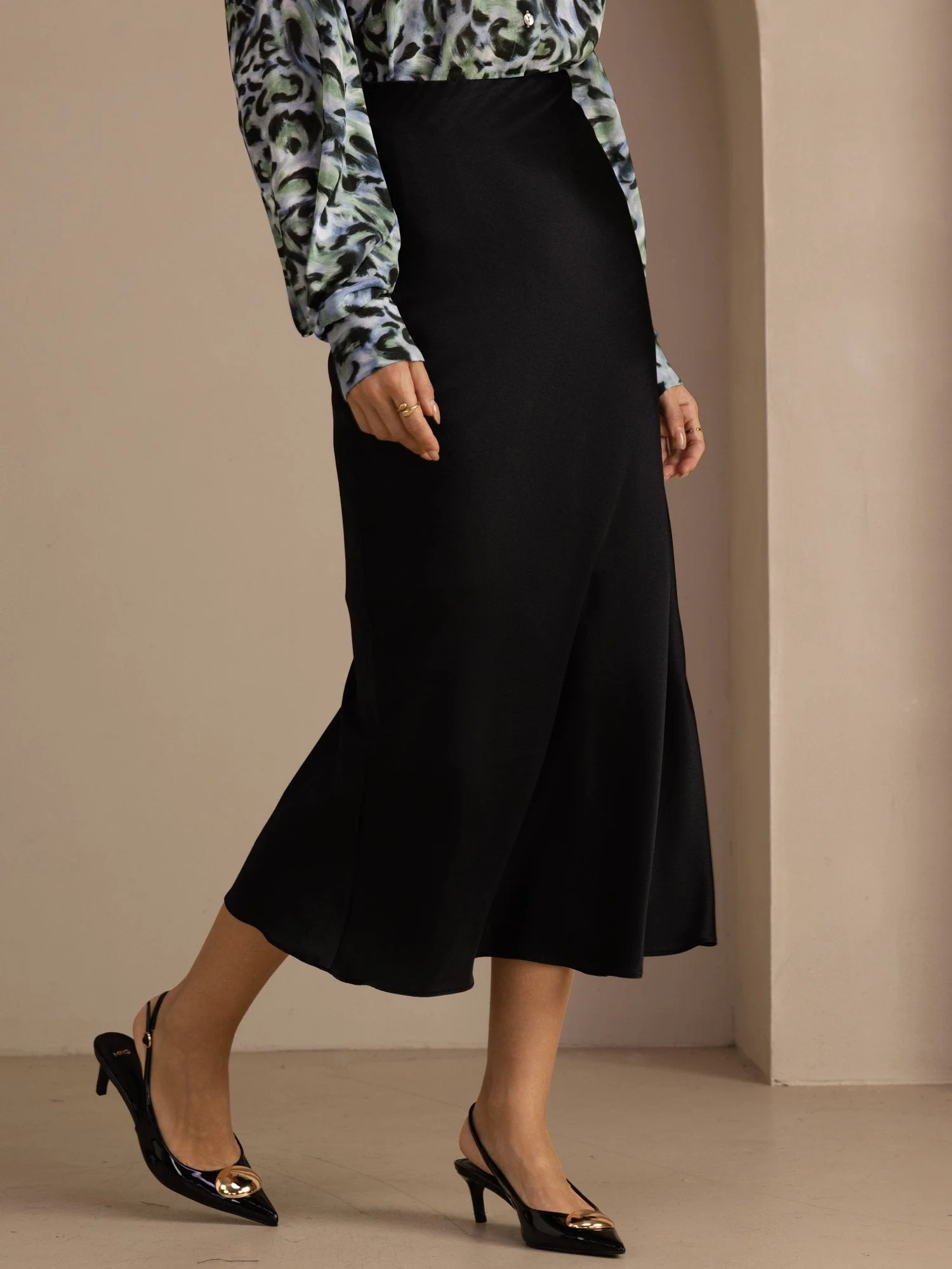 19Momme Zijden Maxi Rok Met Hoge Taille - Image 10