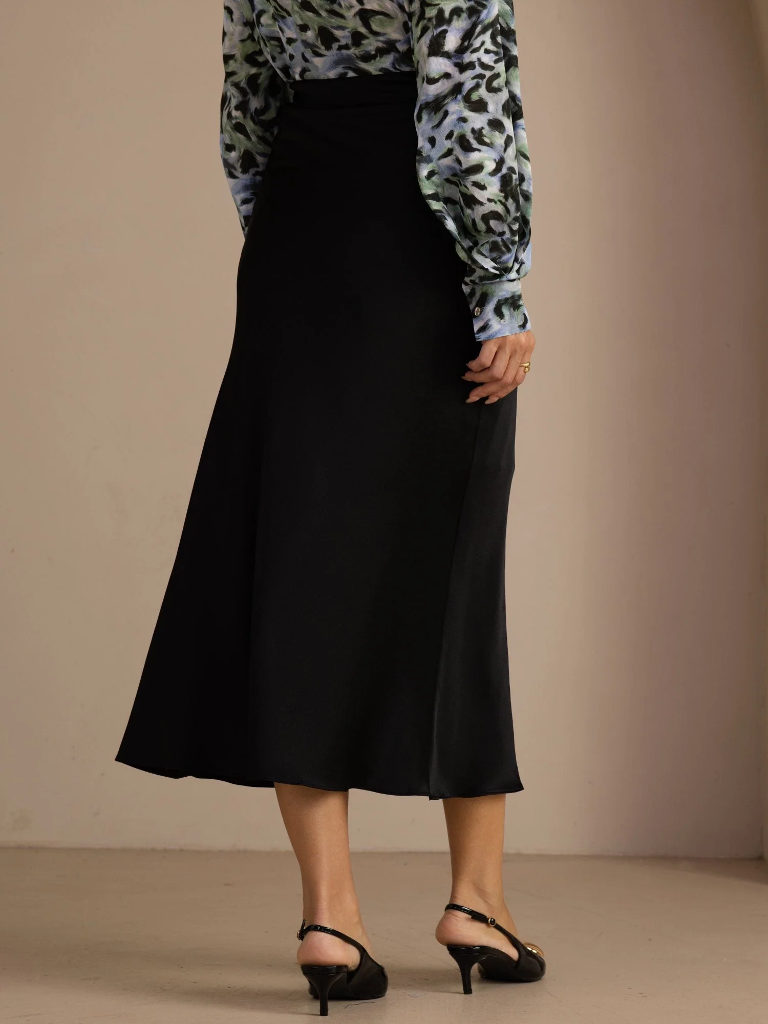 19Momme Zijden Maxi Rok Met Hoge Taille - Image 9