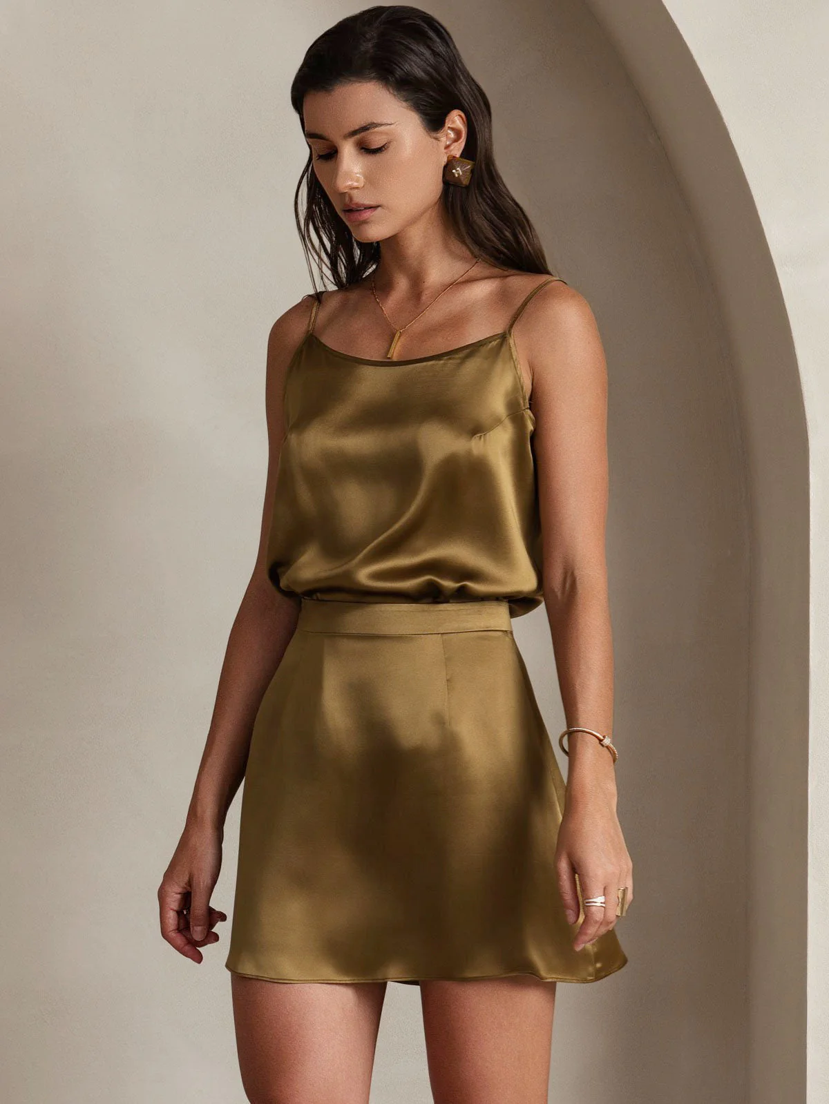 19Momme Zijde Sexy Minirok Skirt - Image 10