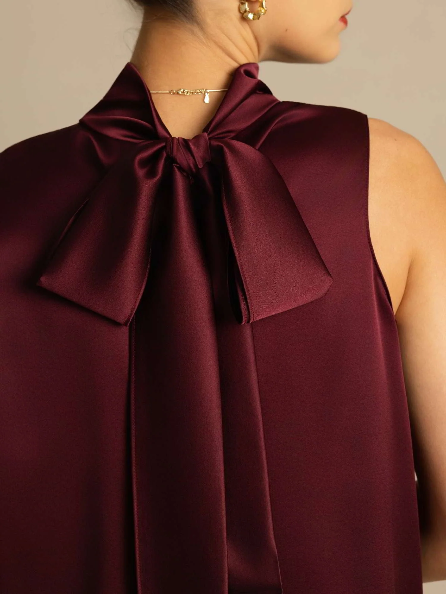 19Momme Zijde Strik Kraag Blouse - Image 4