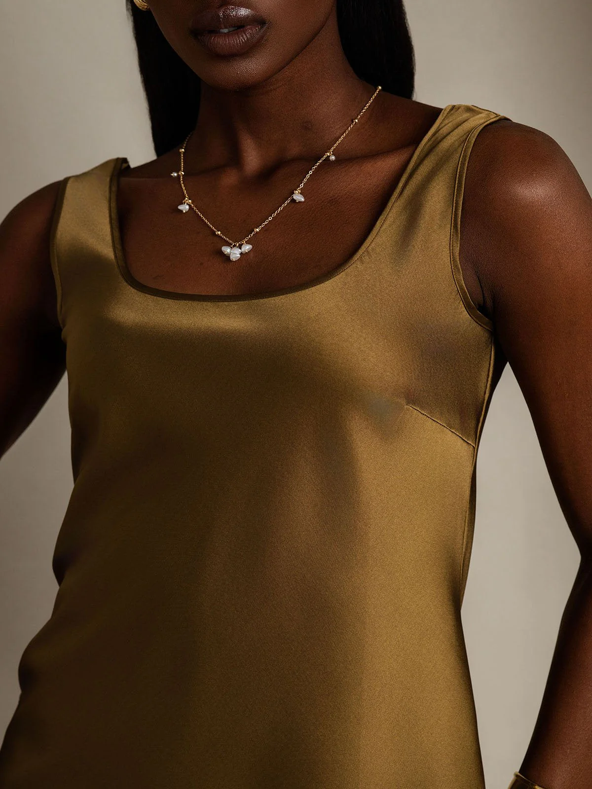 19Momme Zijde U-hals Bandjes Tanktop - Image 61