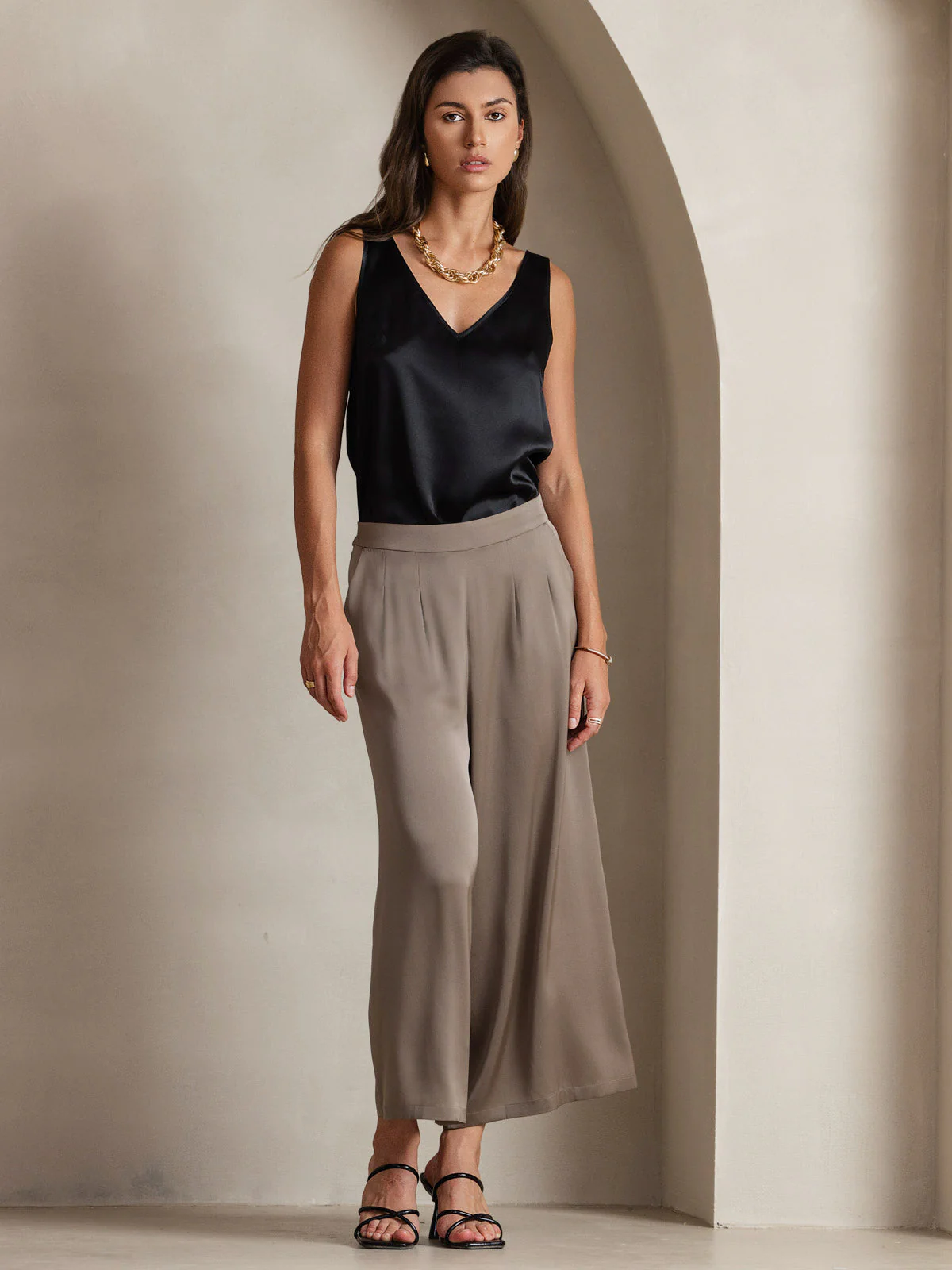 19Momme zijden V-hals Bandjes Tanktop - Image 22