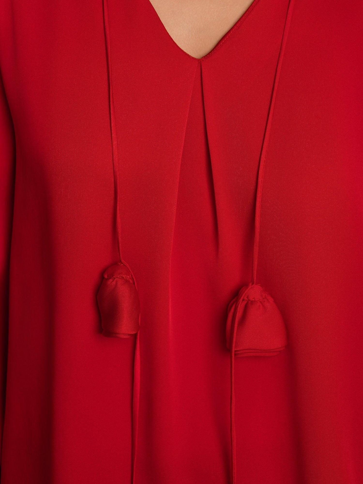 19Momme Zijden Dames V-Hals Blouse Met Lange Mouwen Met 3D Roos Detail - Image 21