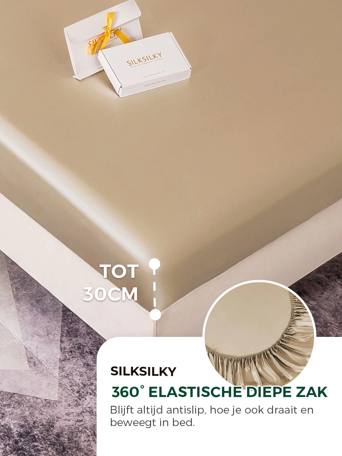 22Momme 3st Zijde Set Hoeslaken + 2x Kussensloops - Image 74