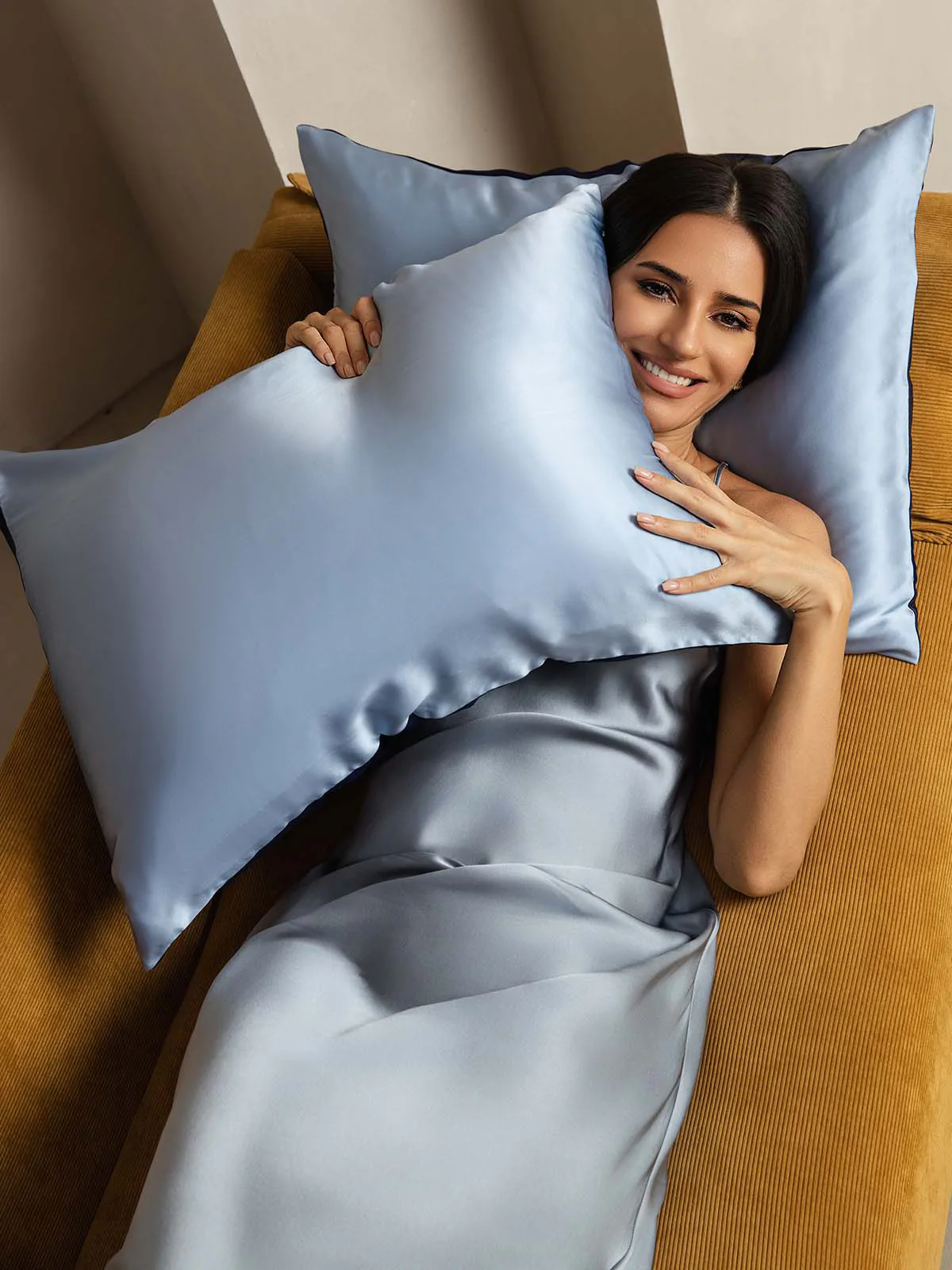 22Momme 100% Moerbeizijde Pillowcase - Tweekleurig Ontwerp - Image 20