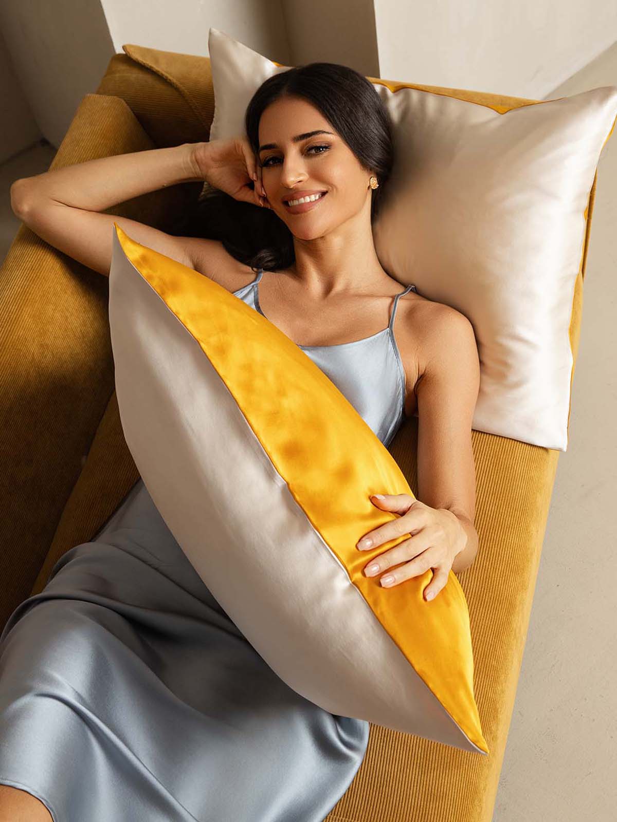 22Momme 100% Moerbeizijde Pillowcase - Tweekleurig Ontwerp - Image 34