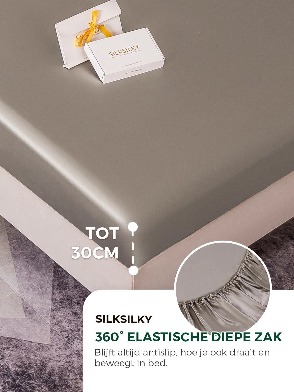 22Momme 4st Zijde Set Dekbedovertrek + Hoeslaken + 2x Kussensloops - Image 31