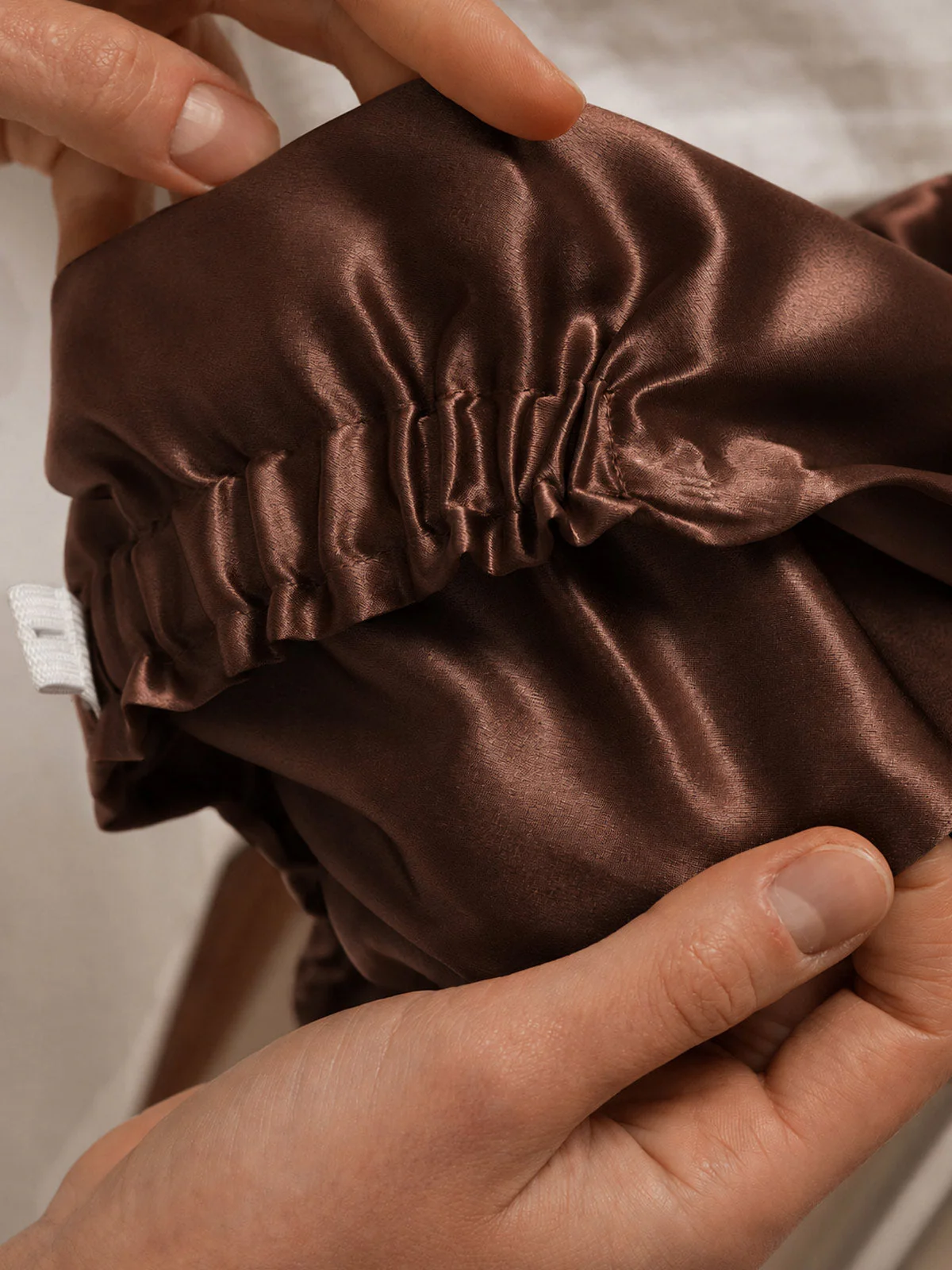 Haarkap van 22Momme pure zijde met knoop aan de voorkant en verstelbare knoopsluiting - Image 33
