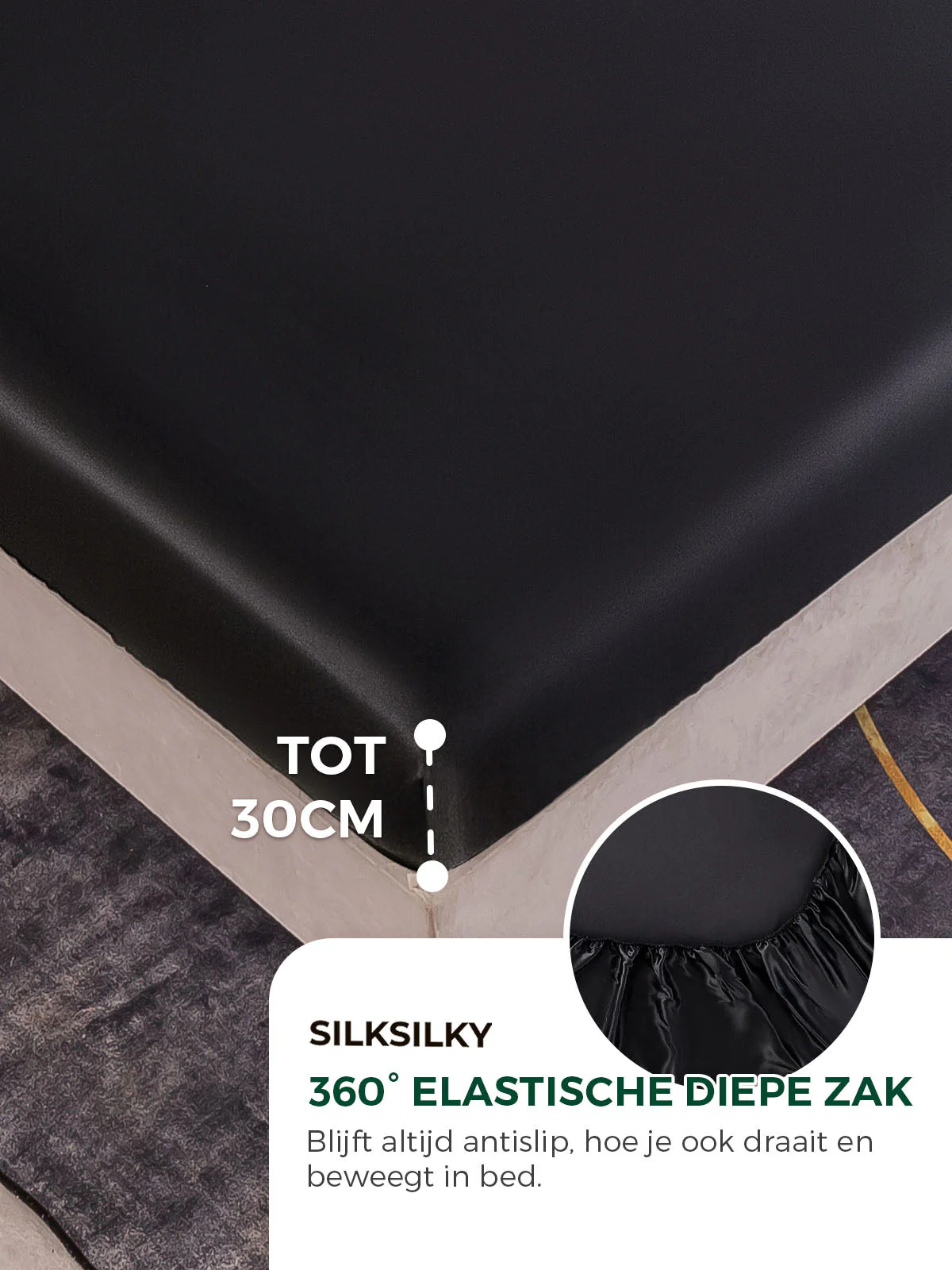 25Momme 3st Zijde Set Hoeslaken + 2x Kussensloops - Image 4
