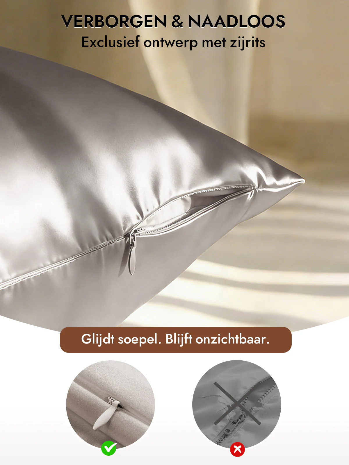 2st 30Momme 100% Zijde Kussensloops Bundel- Verborgen Rits - Image 11