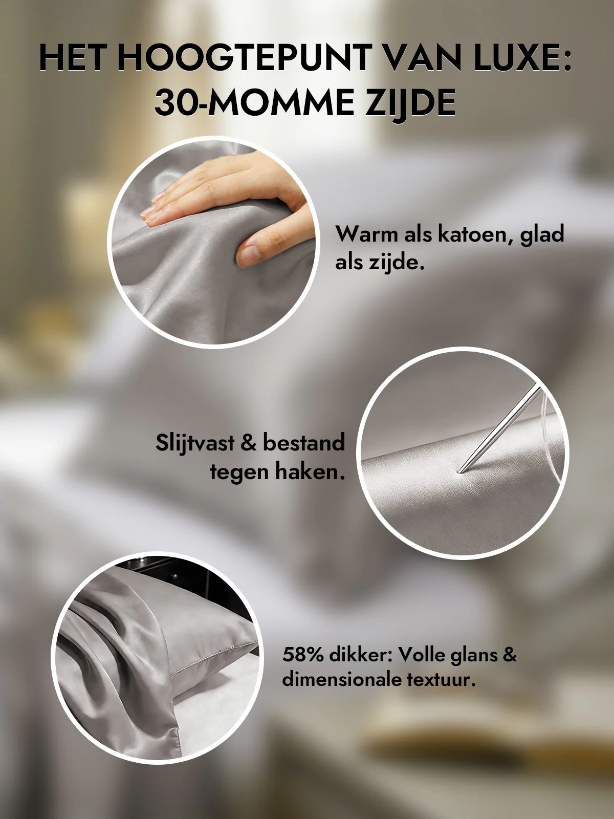 2st 30Momme 100% Zijde Kussensloops Bundel- Verborgen Rits - Image 8