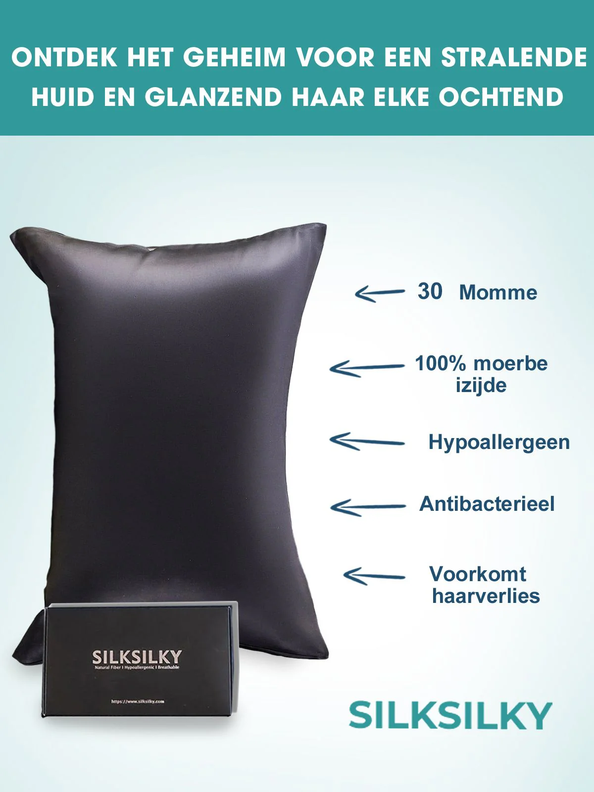 30Momme Luxueus 100% Zijde Kussensloop - Envelop Sluiting - Image 11