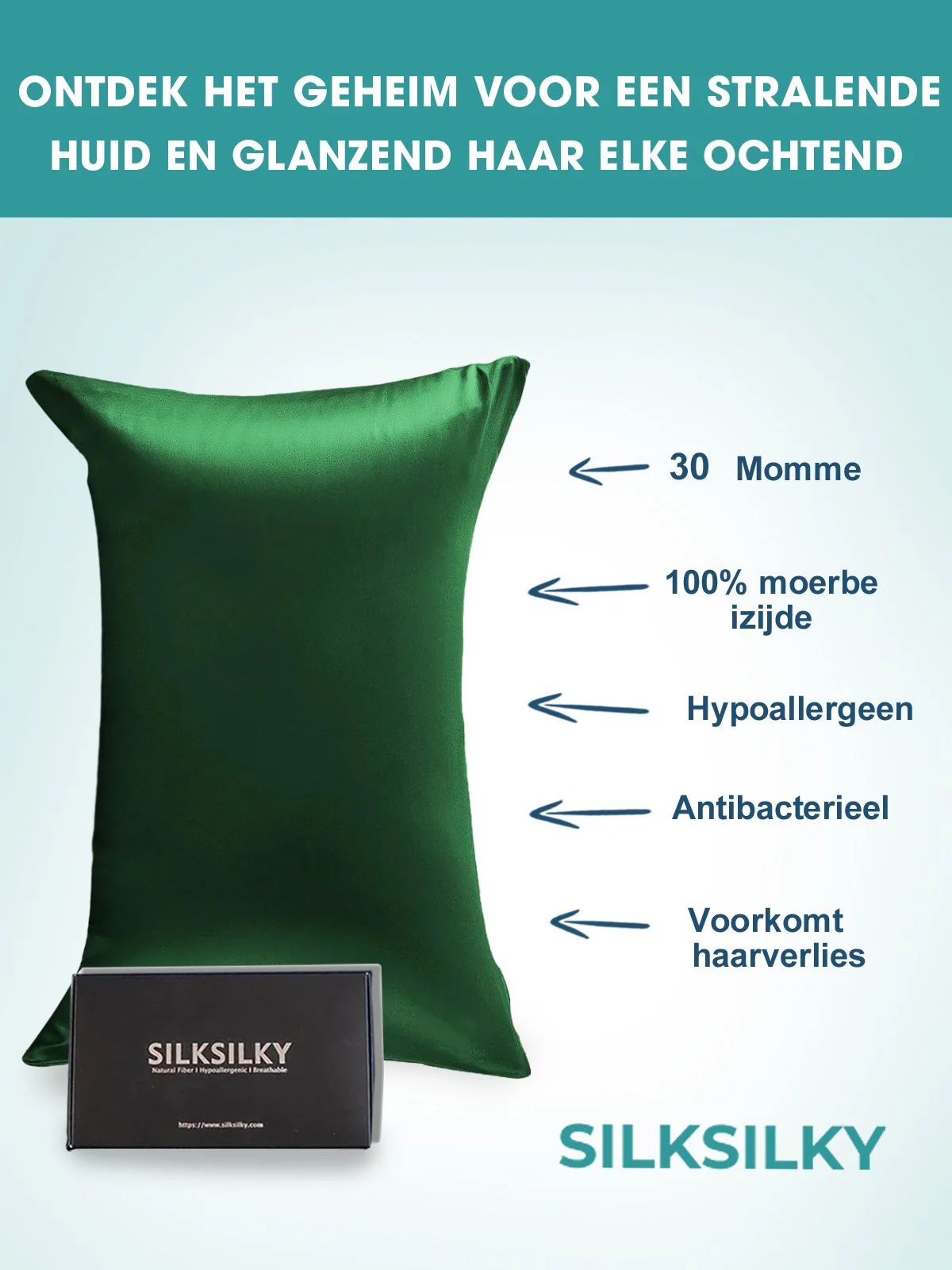 30Momme Luxueus 100% Zijde Kussensloop - Envelop Sluiting - Image 18