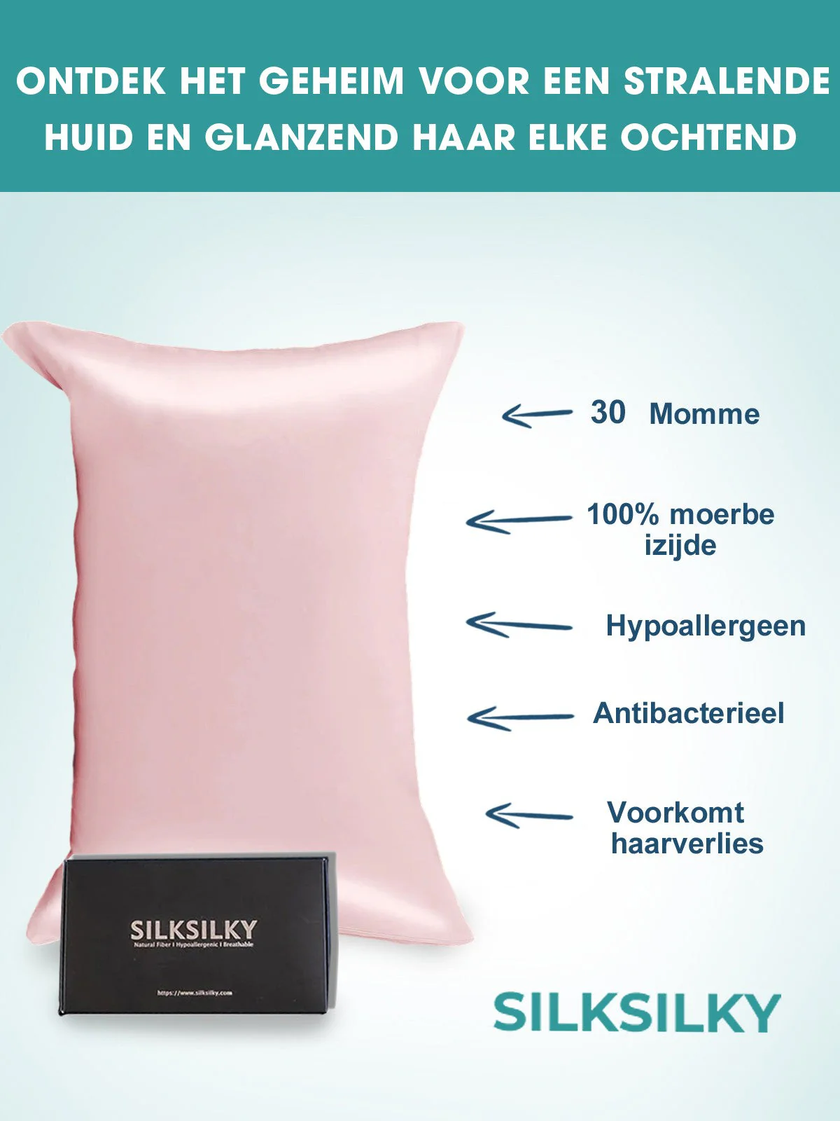 30Momme Luxueus 100% Zijde Kussensloop - Envelop Sluiting - Image 24