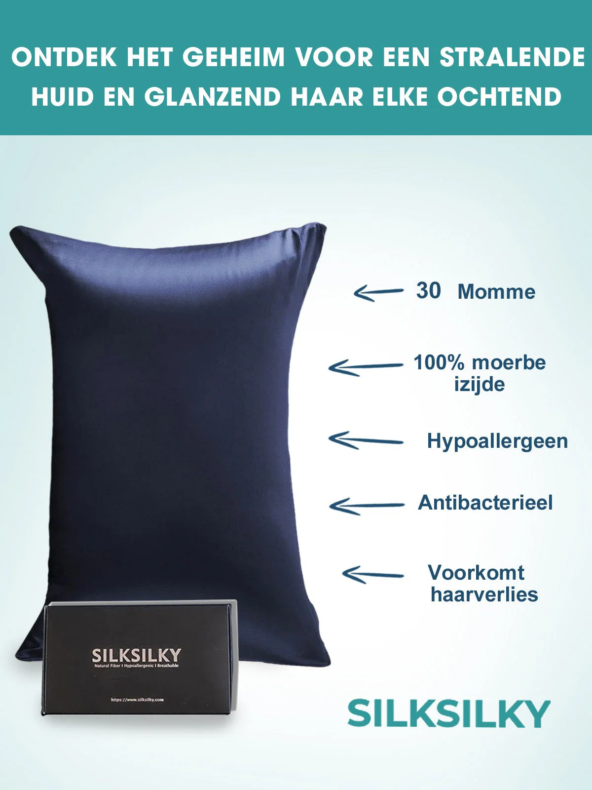 30Momme Luxueus 100% Zijde Kussensloop - Envelop Sluiting - Image 42