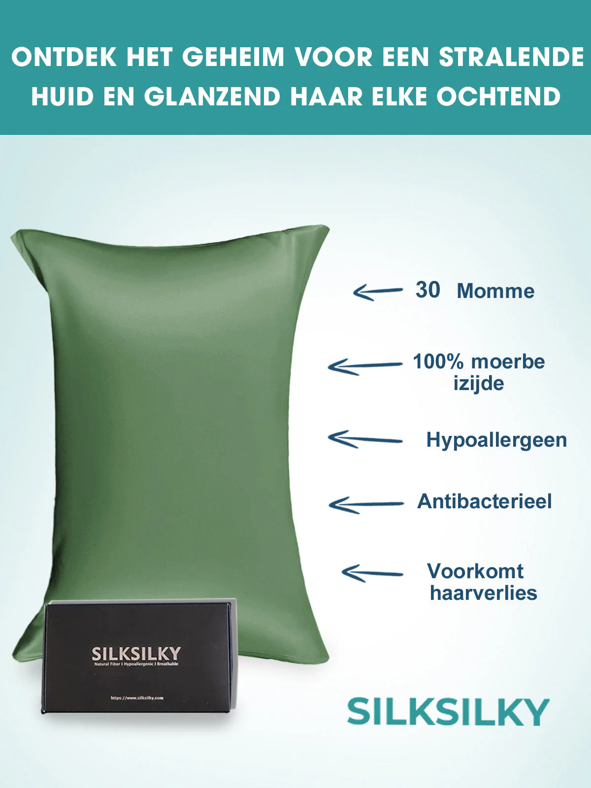 30Momme Luxueus 100% Zijde Kussensloop - Envelop Sluiting - Image 60