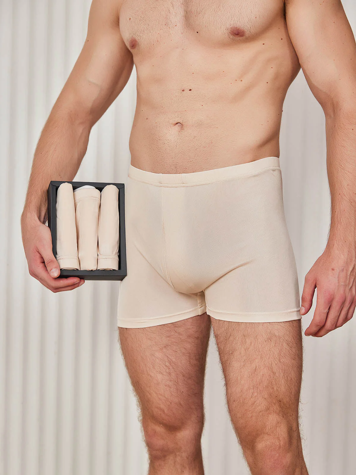 3 Stuks Heren Boxershorts van Pure Zijde met Open Voorkant - Image 10