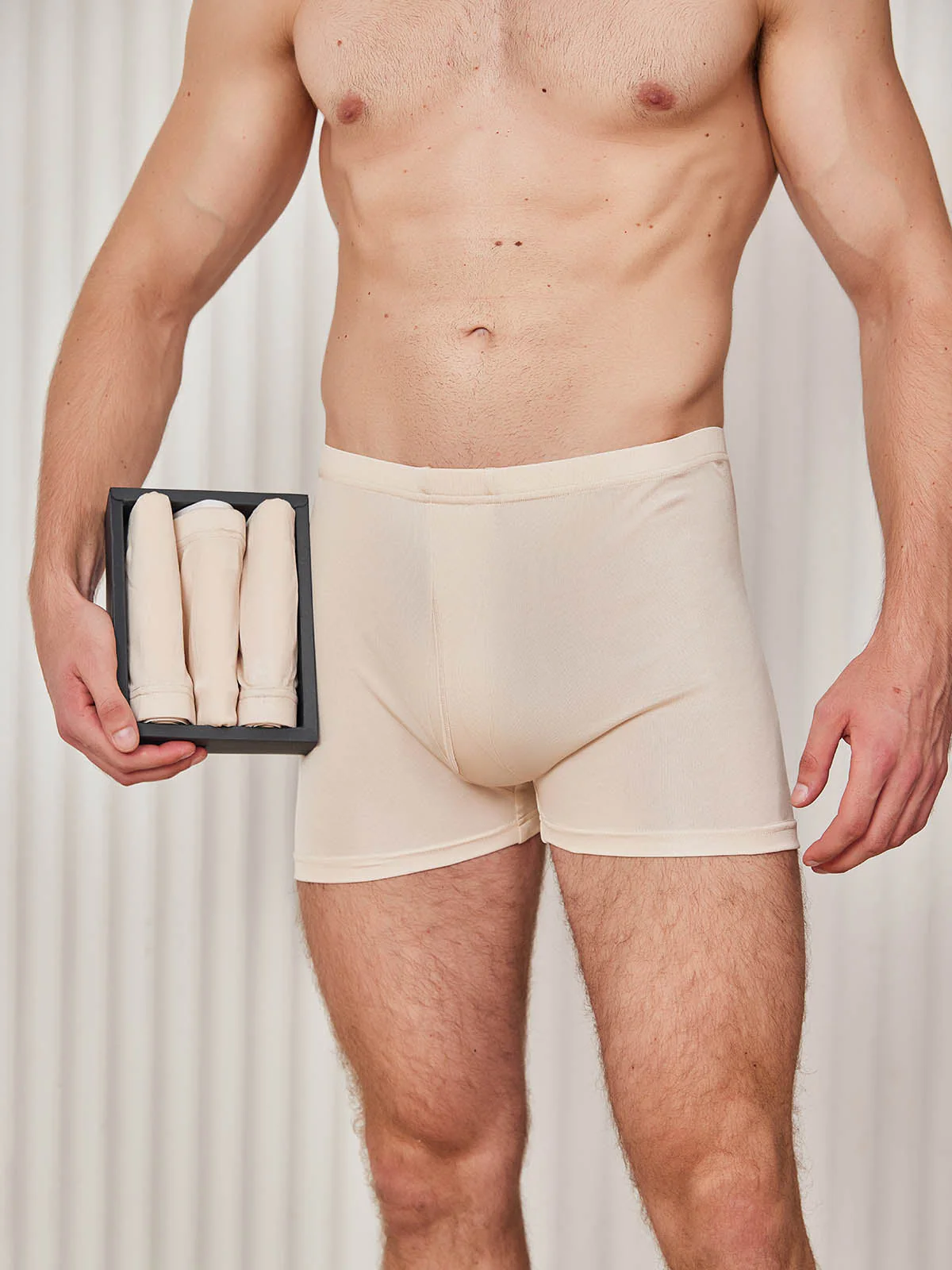 3 Stuks Heren Boxershorts van Pure Zijde met Open Voorkant - Image 12