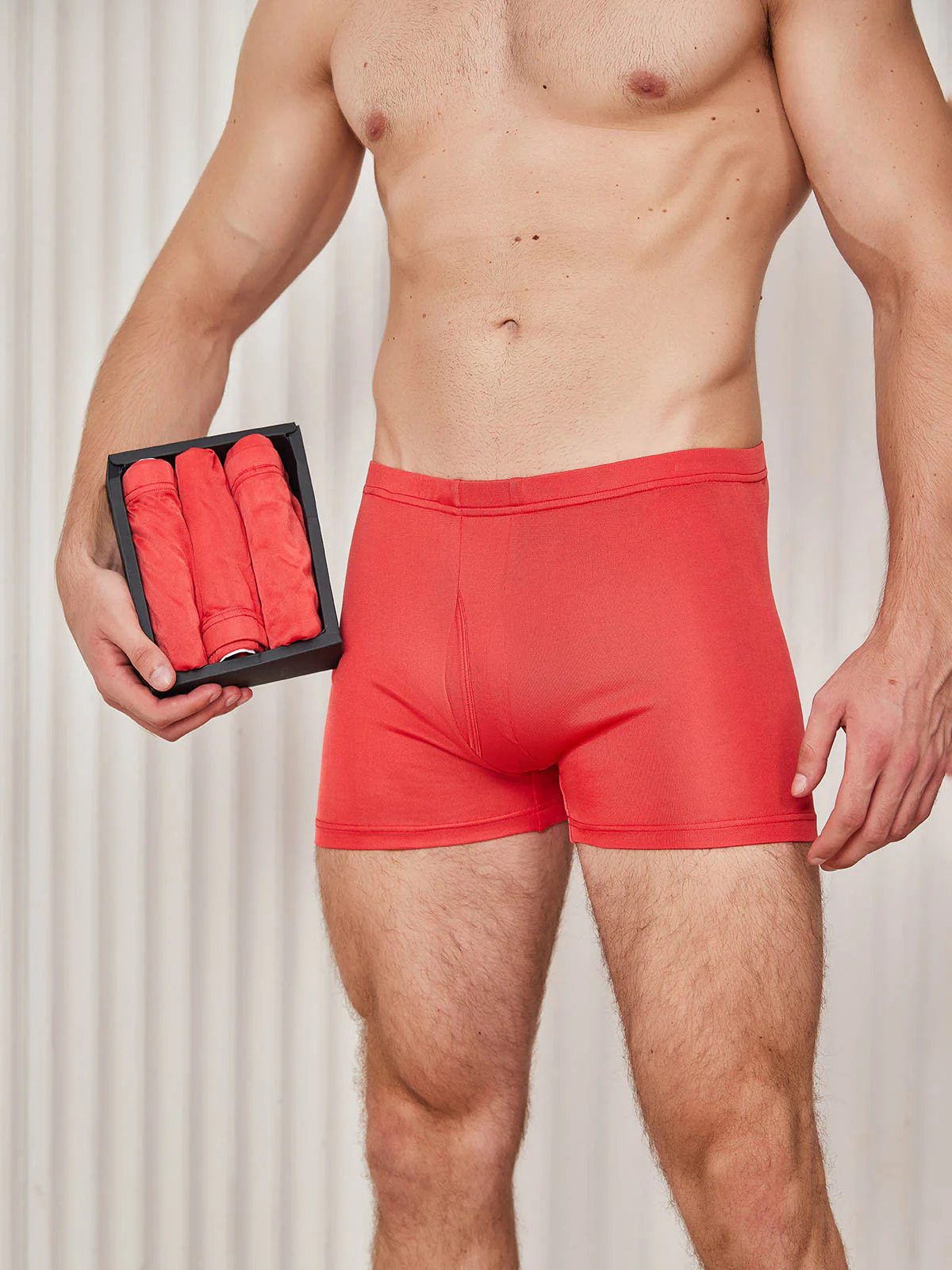 3 Stuks Heren Boxershorts van Pure Zijde met Open Voorkant - Image 14