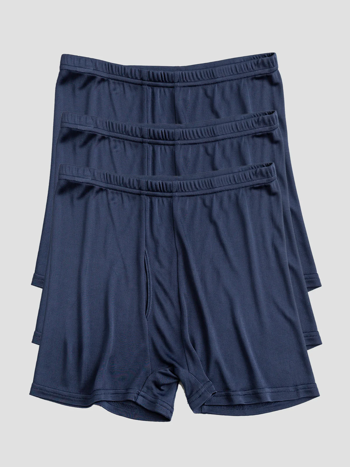 3 Stuks Heren Boxershorts van Pure Zijde met Open Voorkant - Image 6