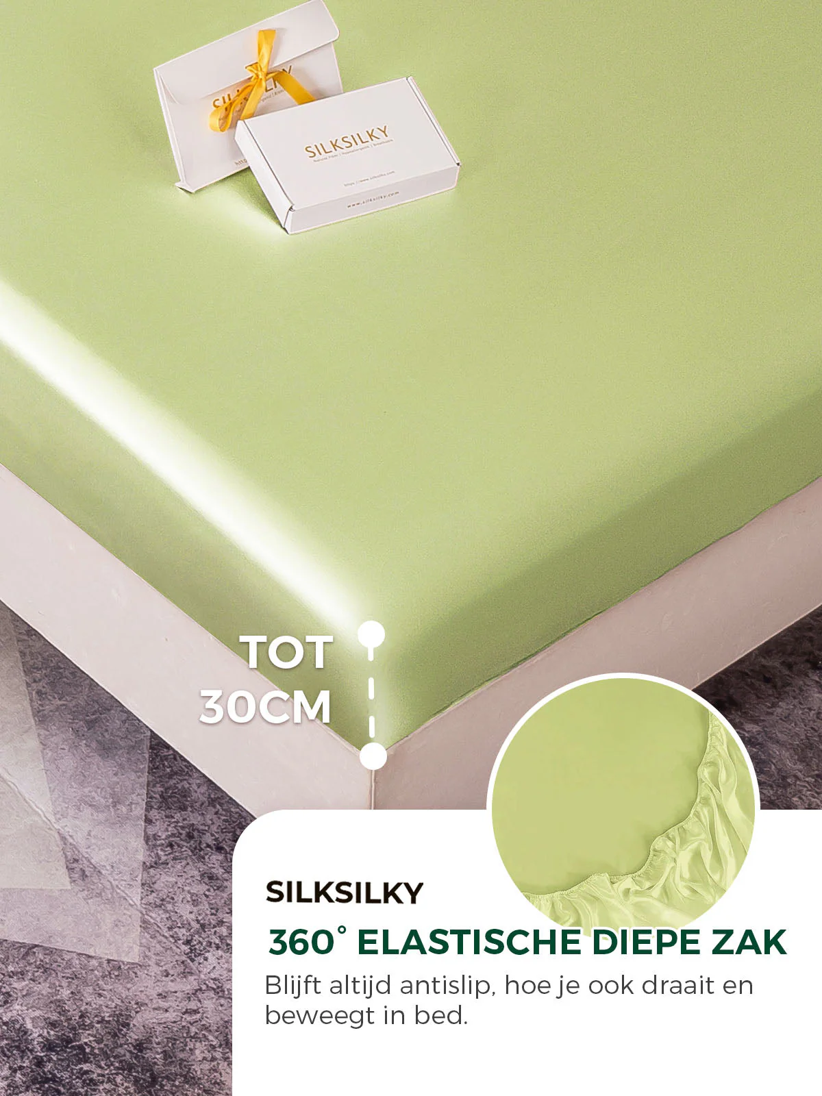 19Momme 4st Zijde Set Dekbedovertrek + Hoeslaken + 2x Kussensloops - Image 102