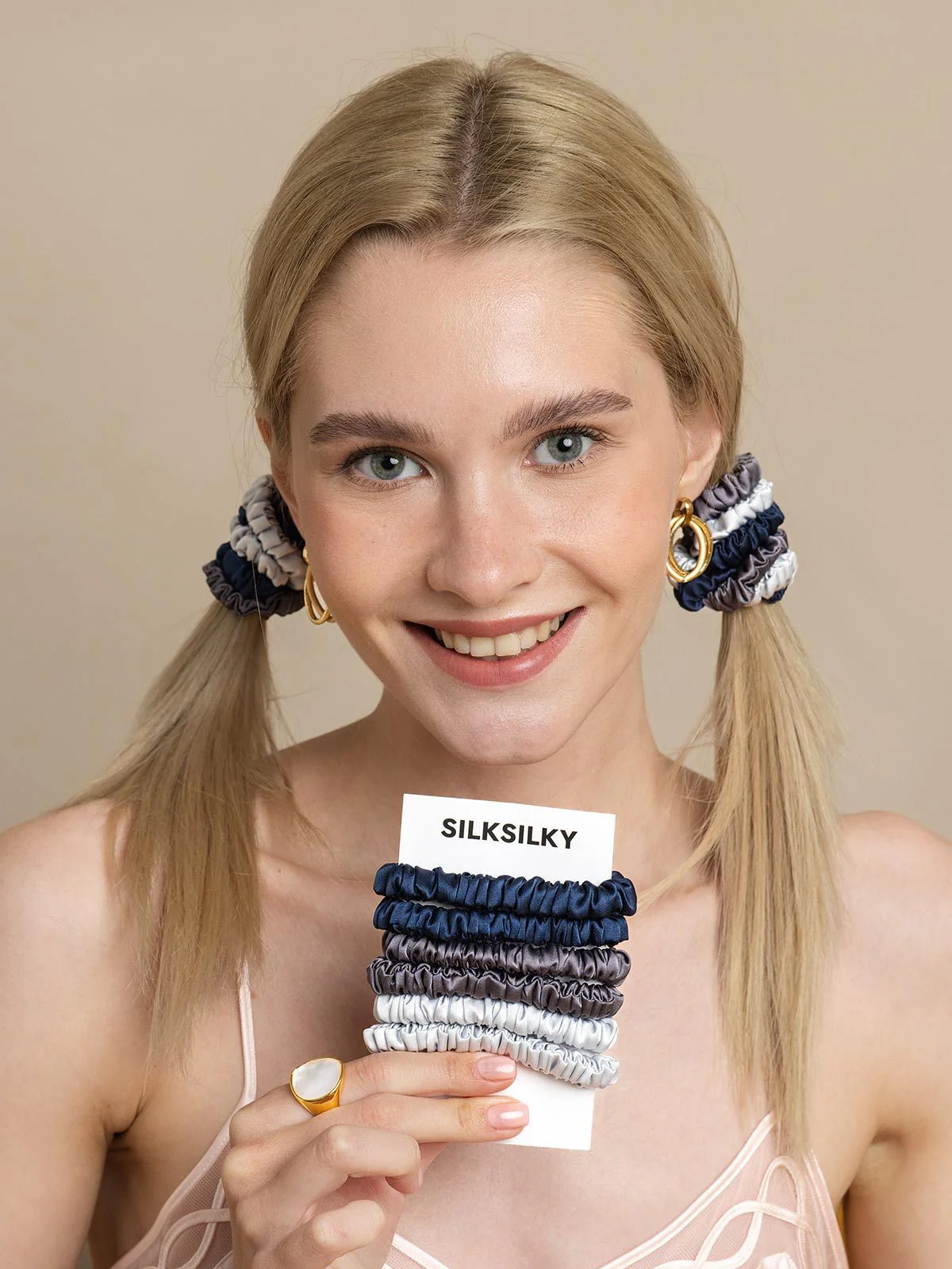 6 Stuks Pure Zijde Scrunchies – Regular – 1 cm - Image 13