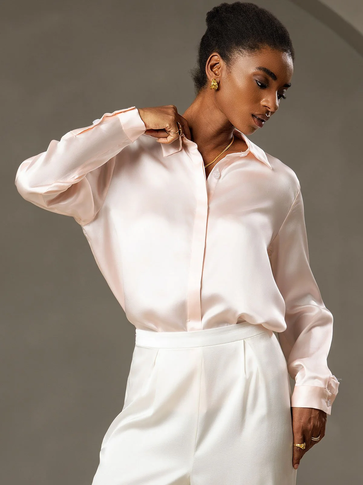 19 Momme Basiszijde Lange Mouwen Shirt - Image 17