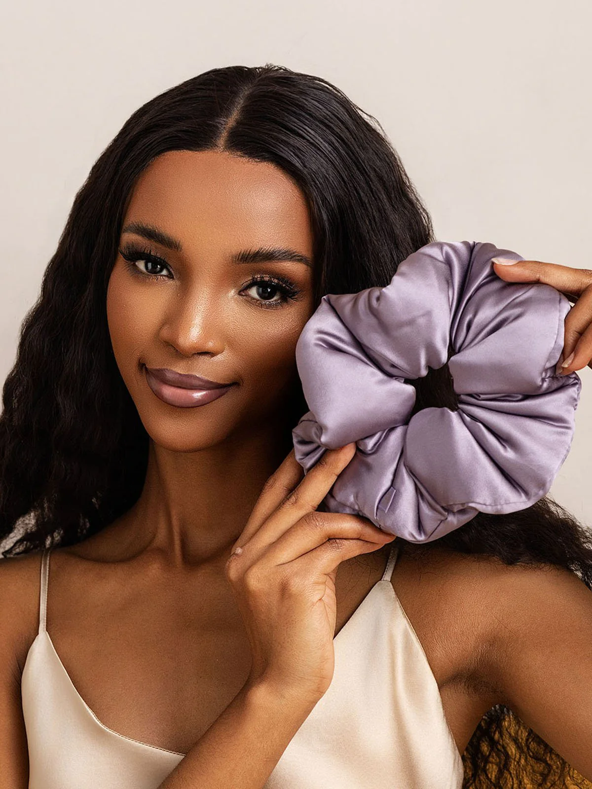 Pure Zijde Zachte Oversized Haar Scrunchie - 8cm - Image 34