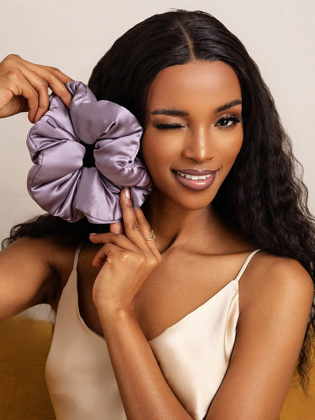 Pure Zijde Zachte Oversized Haar Scrunchie - 8cm - Image 36