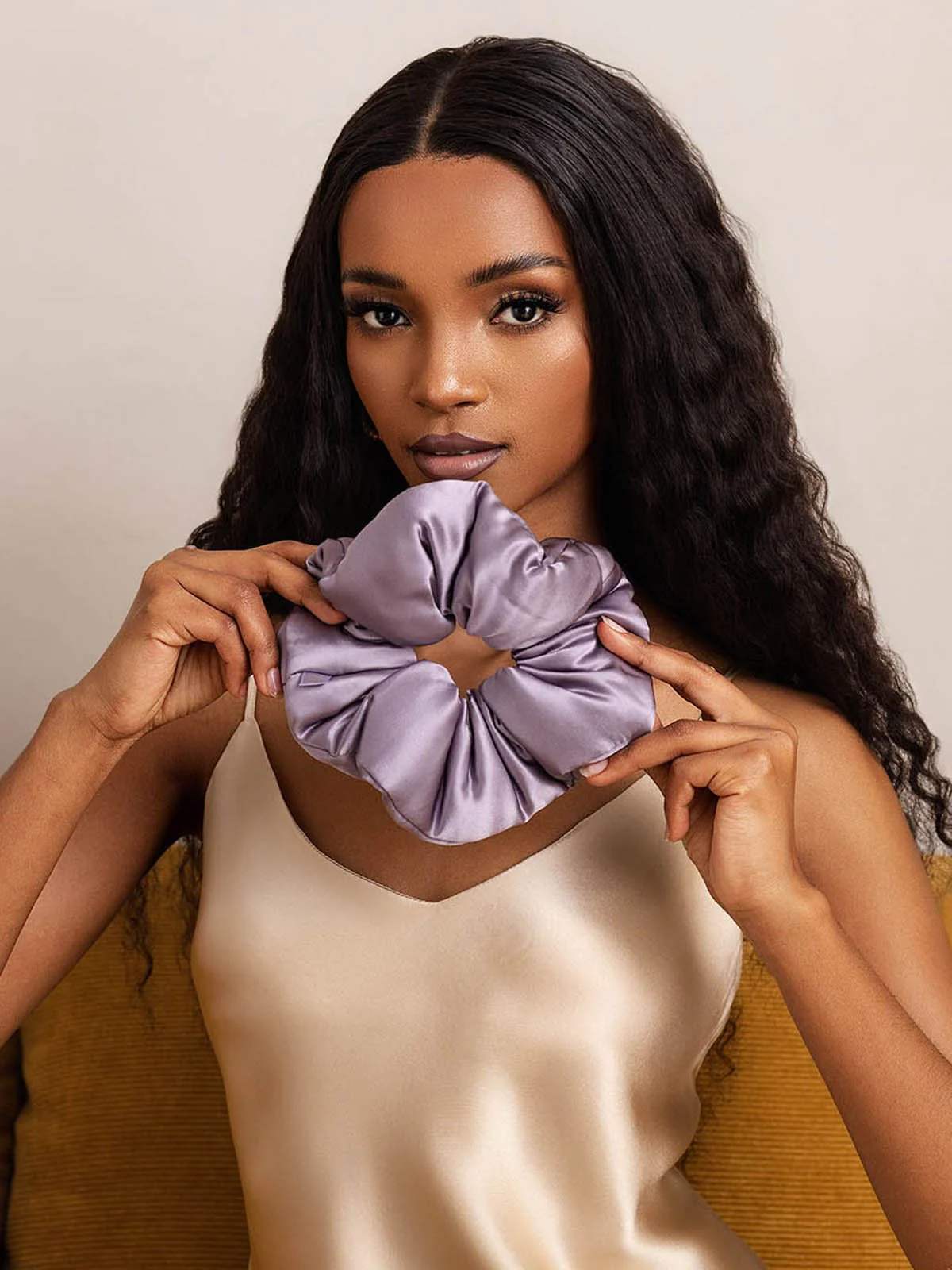 Pure Zijde Zachte Oversized Haar Scrunchie - 8cm - Image 38