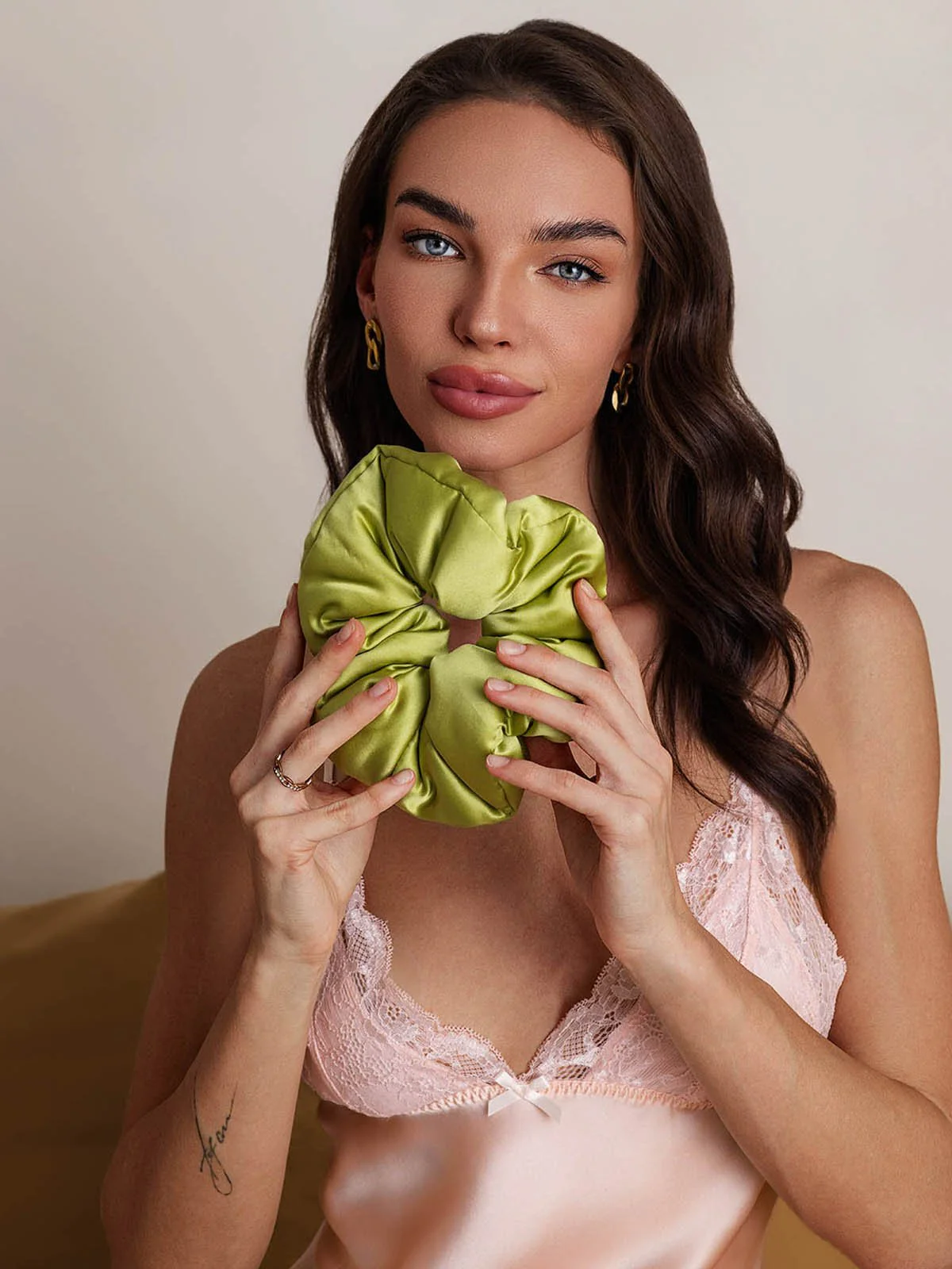Pure Zijde Zachte Oversized Haar Scrunchie - 8cm - Image 39