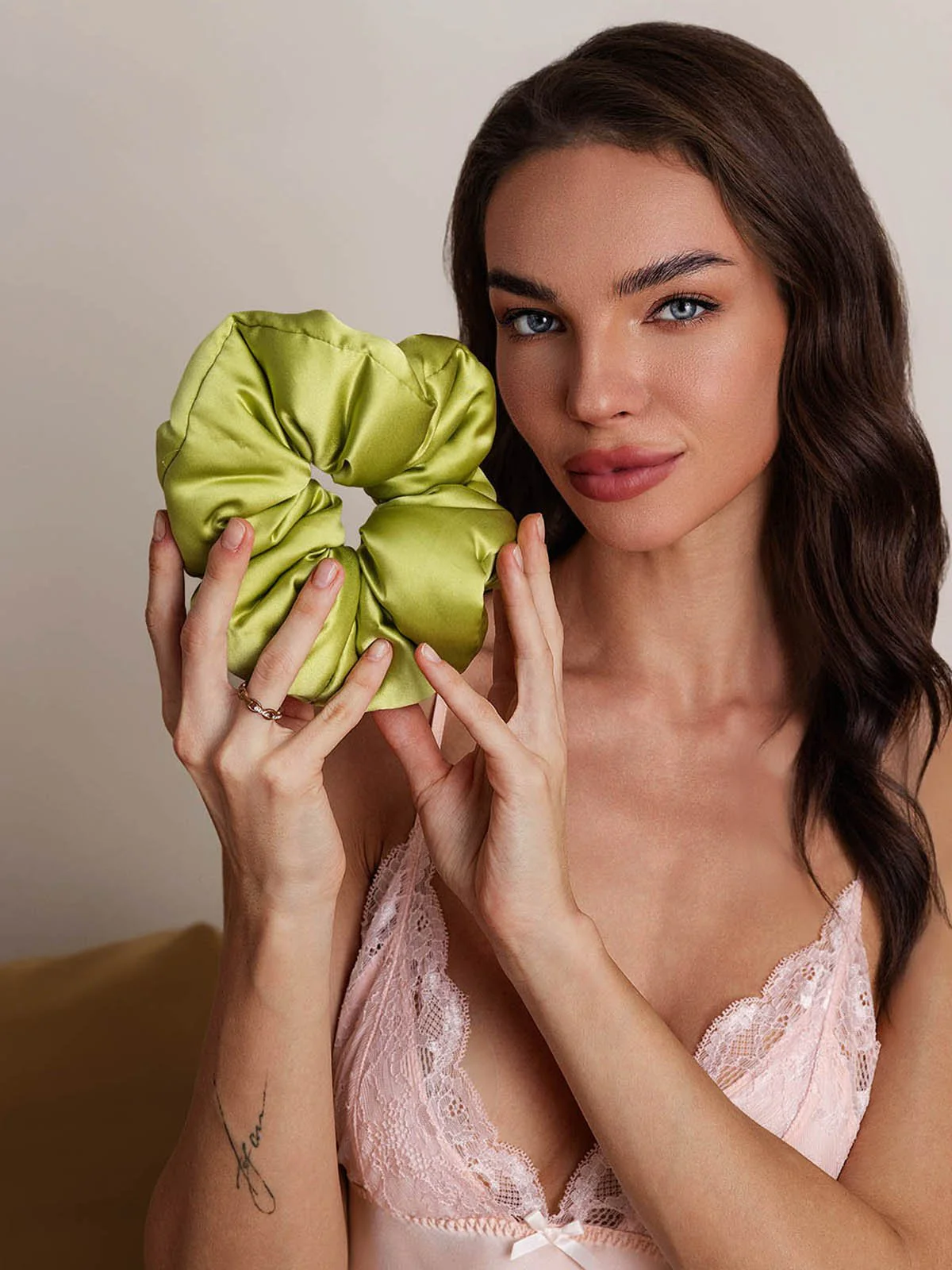Pure Zijde Zachte Oversized Haar Scrunchie - 8cm - Image 41
