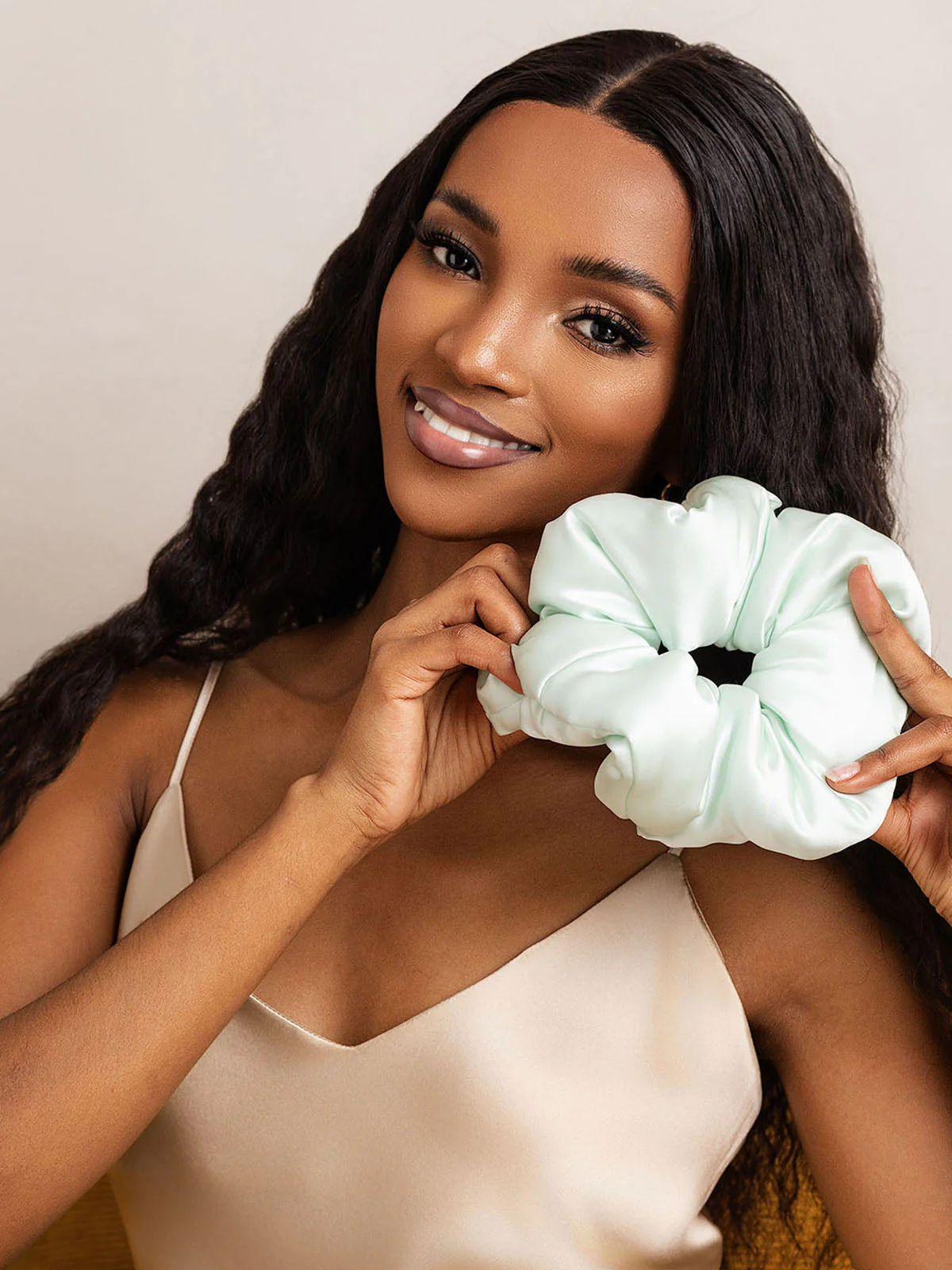 Pure Zijde Zachte Oversized Haar Scrunchie - 8cm - Image 45